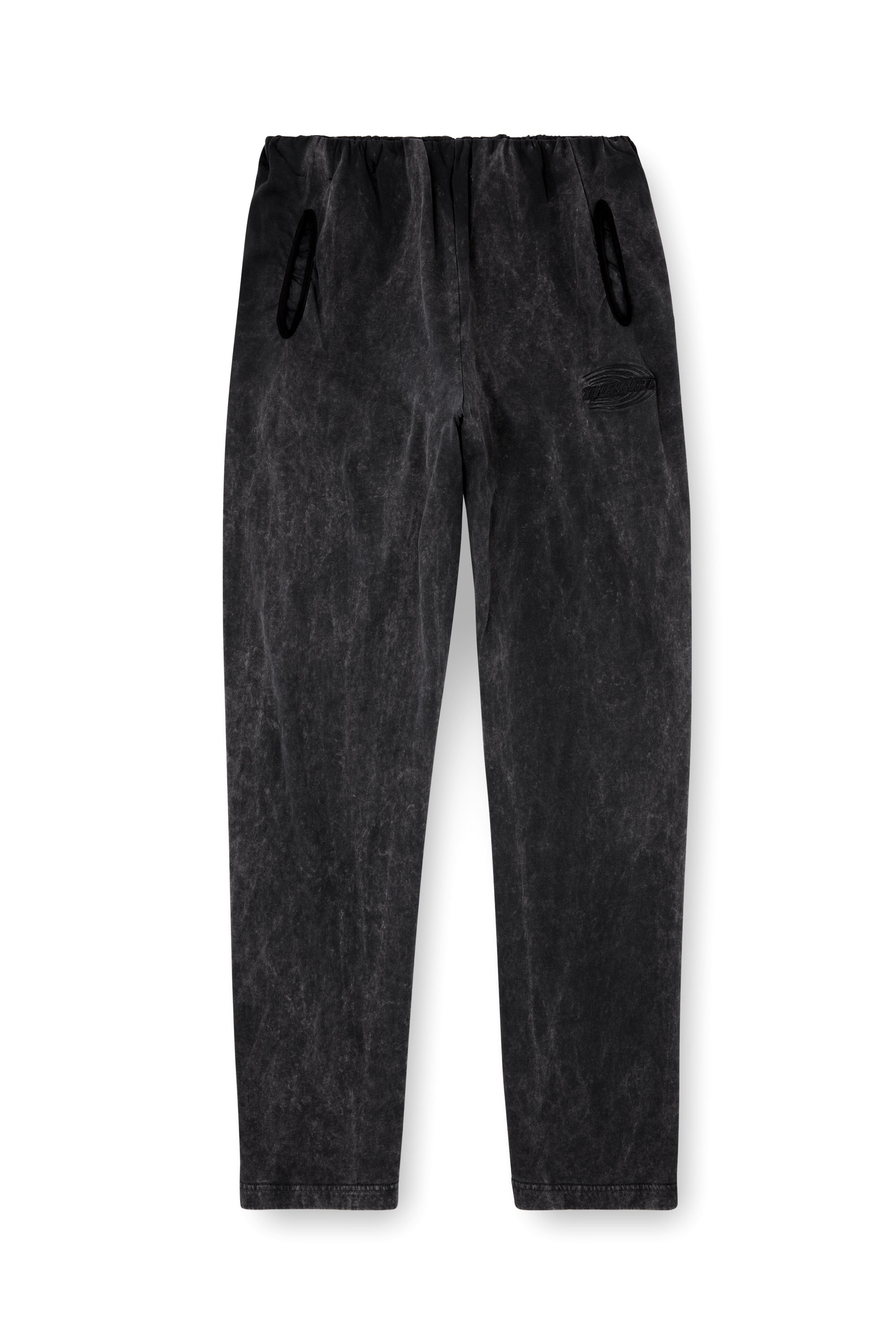 Diesel - P-MARKLE, Treated sweatpants with gathered waist Homme in Noir - 3