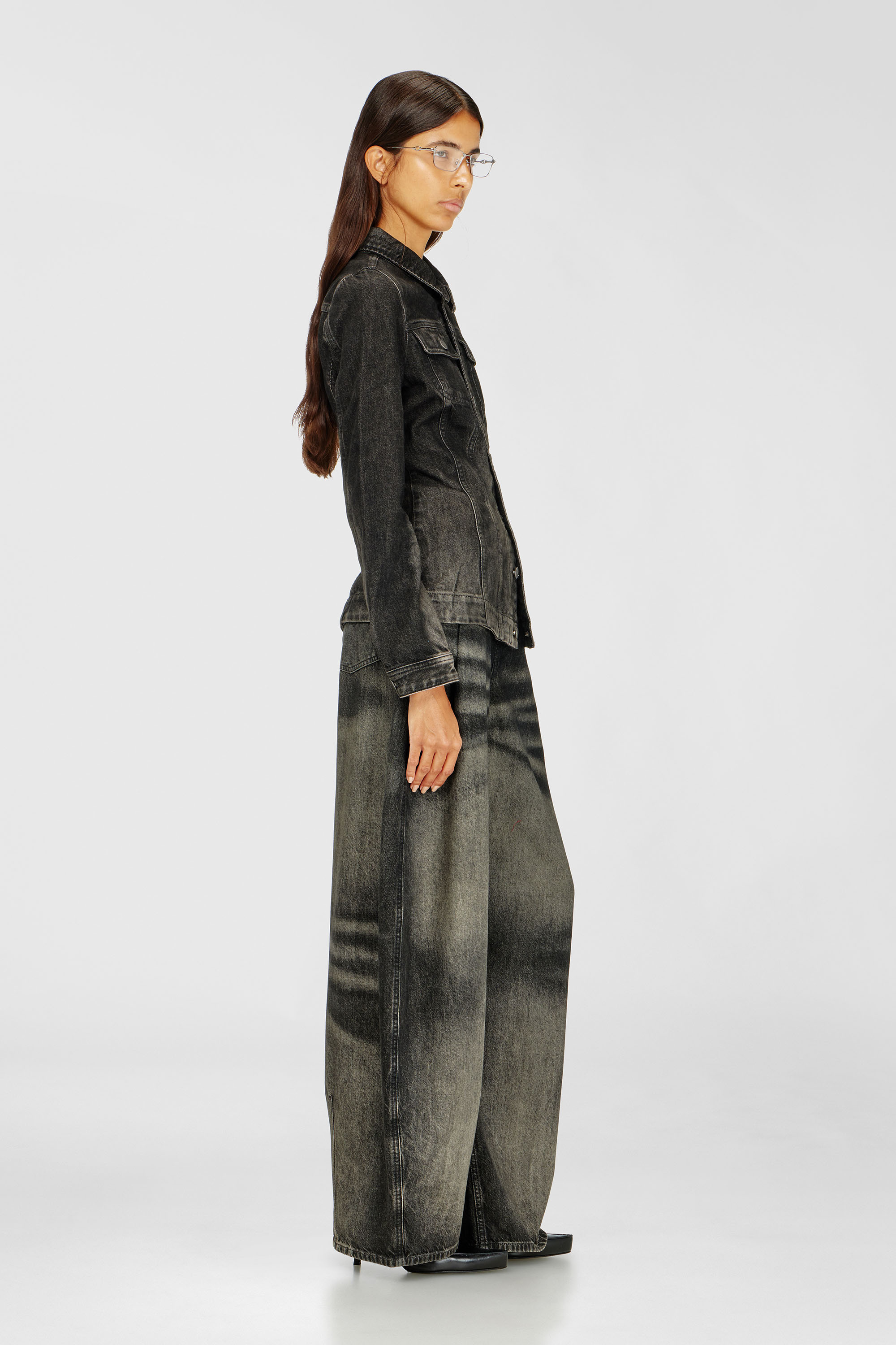Diesel - Relaxed Jeans 1987 D-Khelz 09R33 Femme, Noir/Gris fonc&eacute; - Image 2