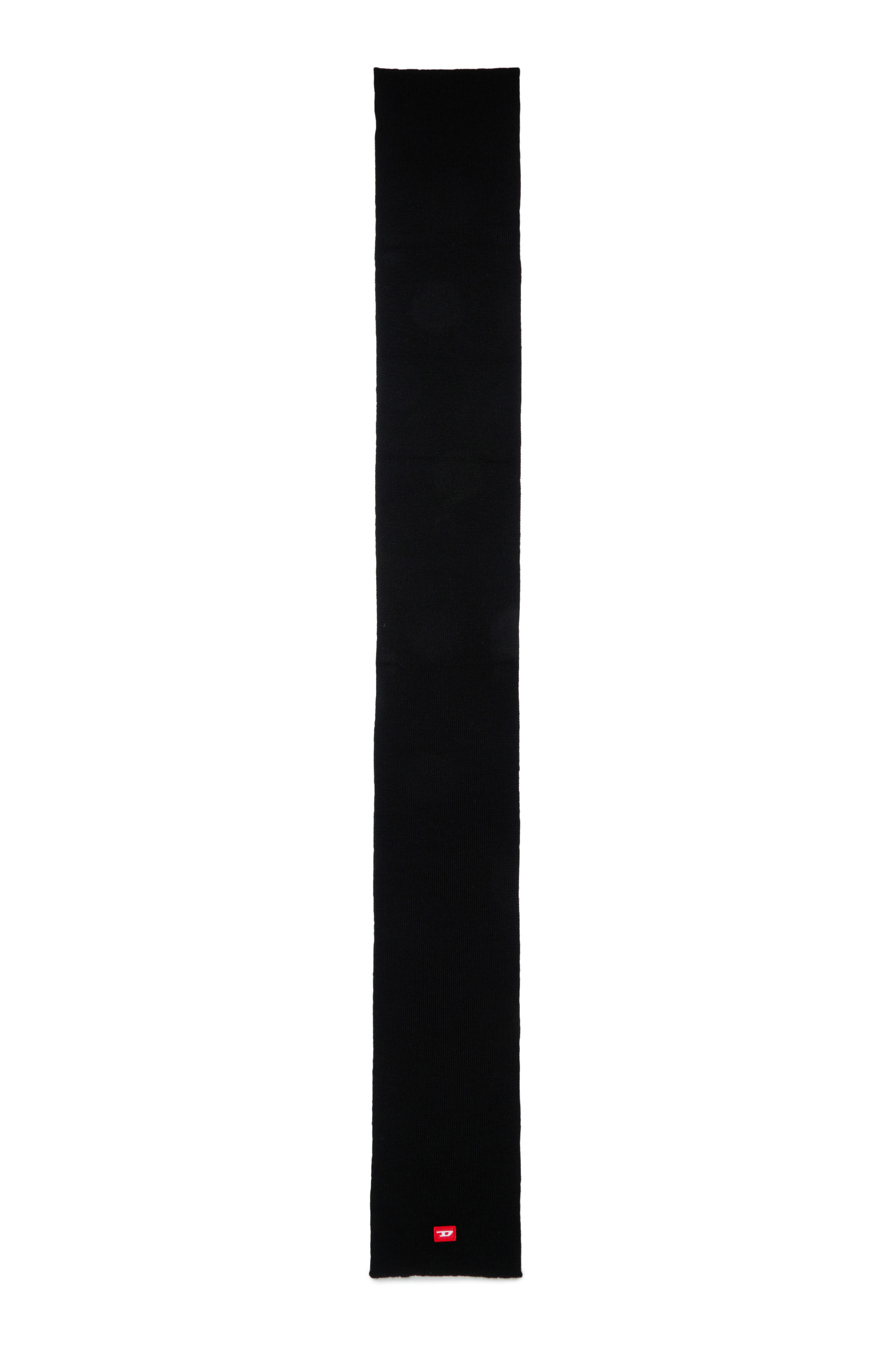 Diesel - RLOT, &Eacute;charpe en m&eacute;lange de laine avec patch logo D Mixte in Noir - 2