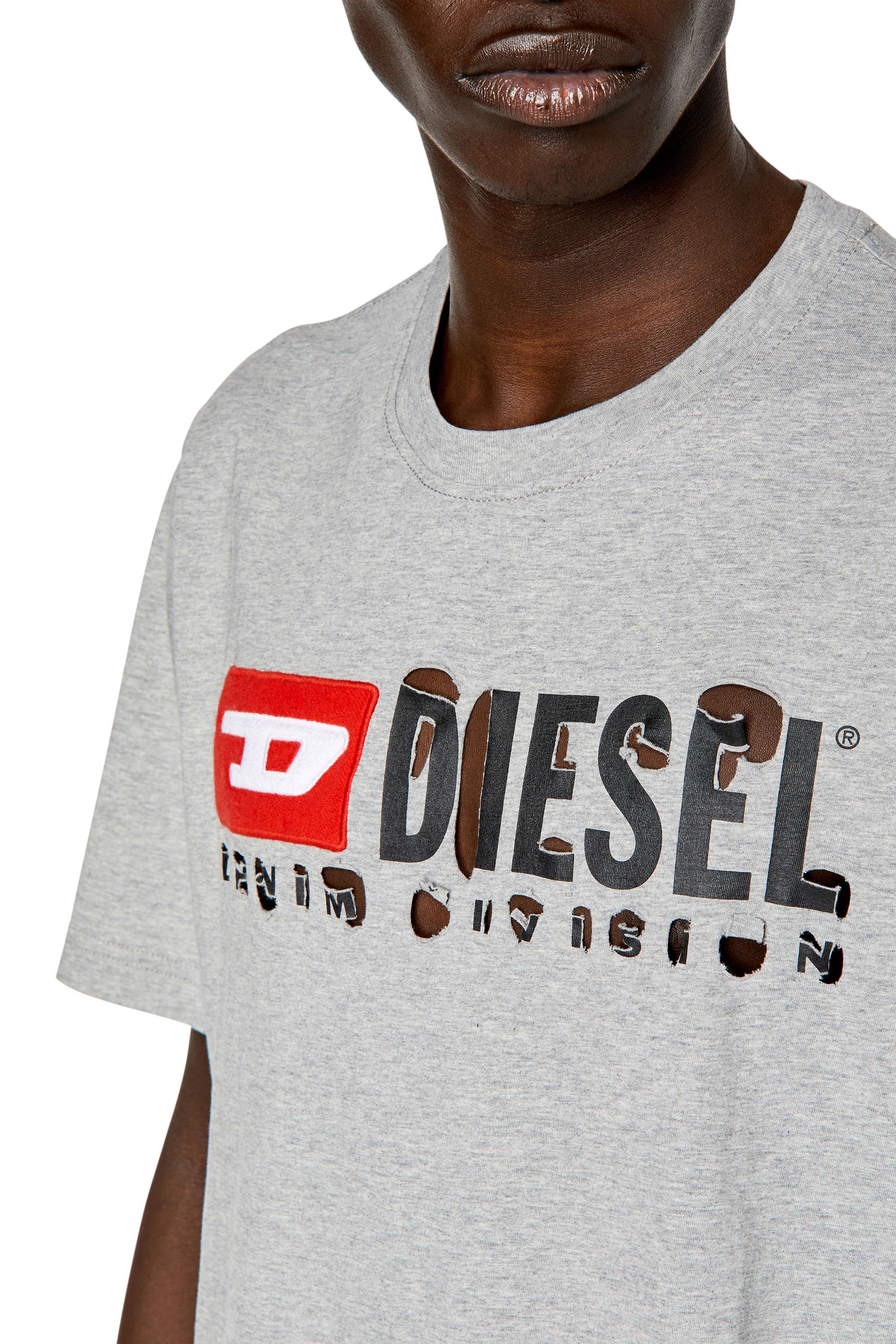 Diesel - T-JUST-DIVSTROYED, Gris Clair - Image 5