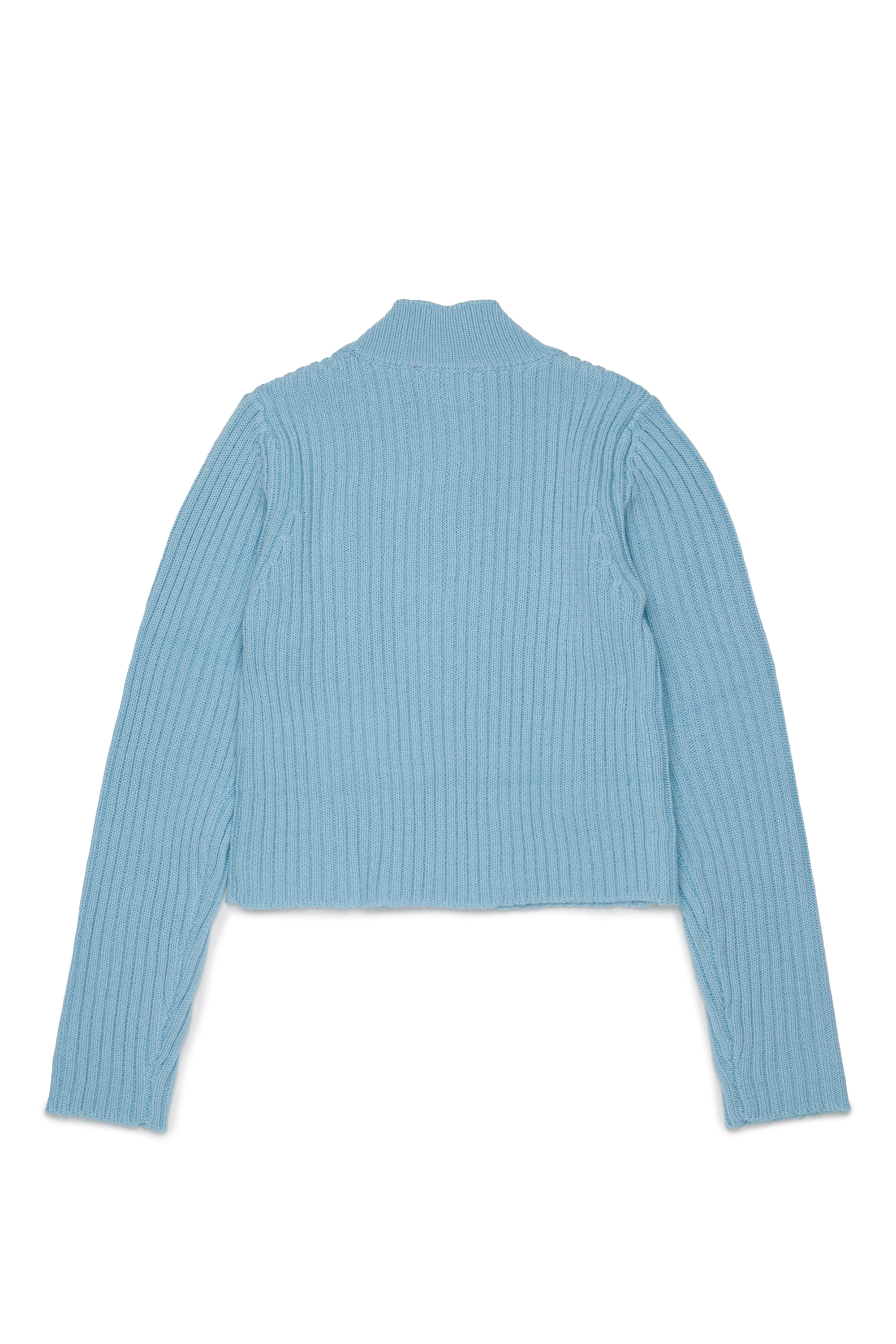 Diesel - KAMMY, Gilet zipp&eacute; en laine m&eacute;lang&eacute;e avec poches Femme in Bleu - 2