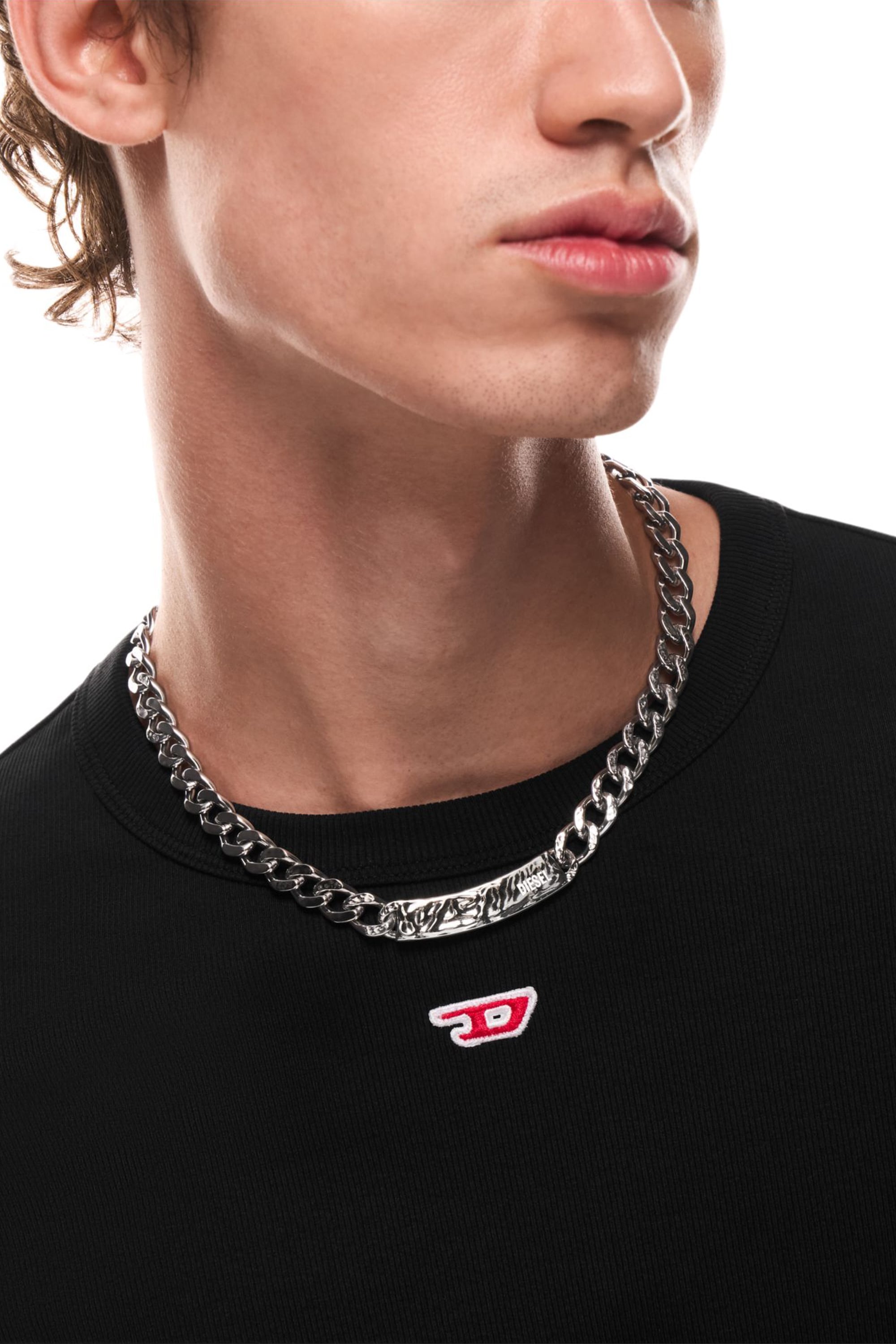 Diesel - DX1733040, Collier cha&icirc;ne en acier inoxydable Mixte in Gris argent&eacute; - 4