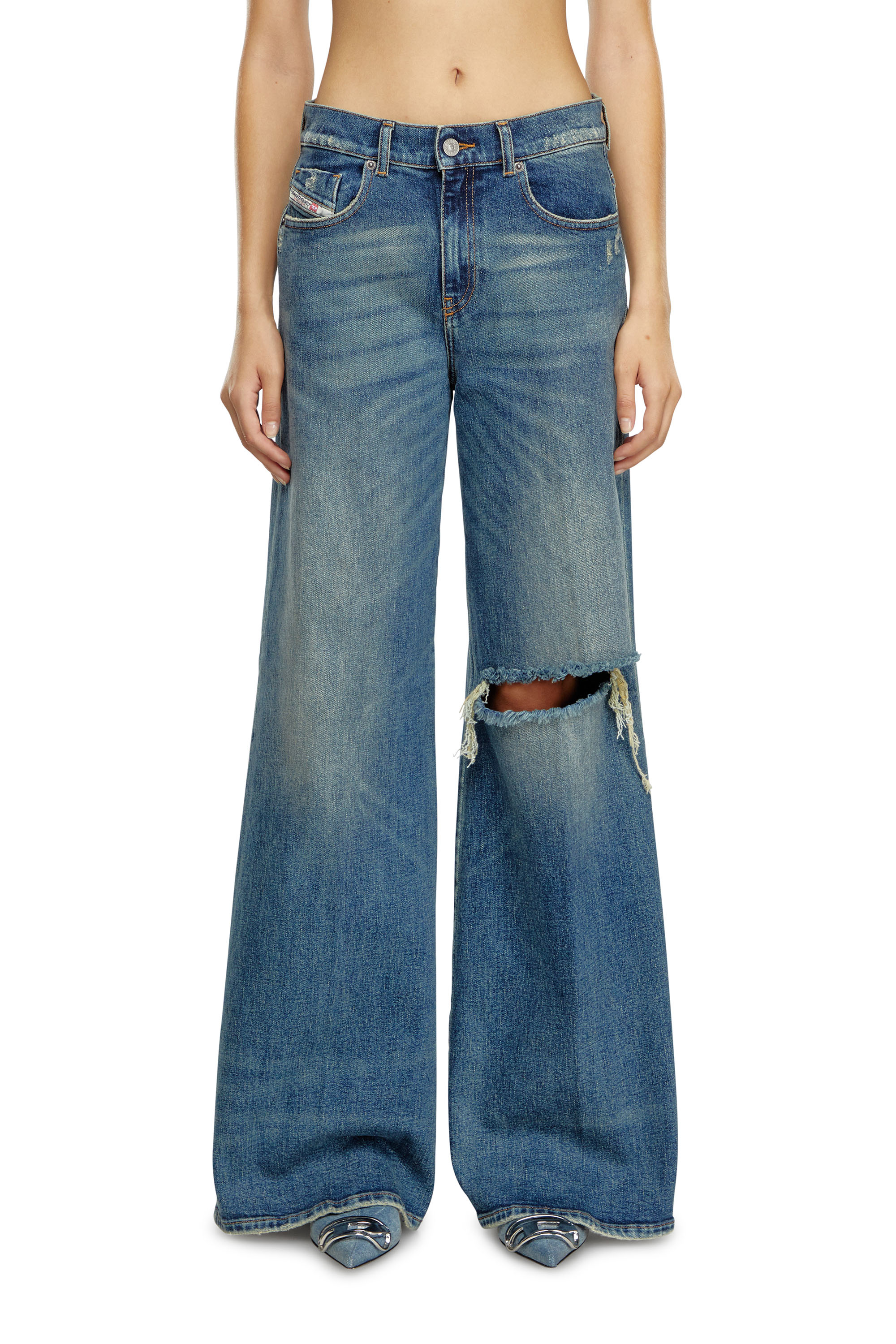 Diesel - Flare Jeans 1978 D-Akemi 007M5 Femme, Bleu moyen - Image 1