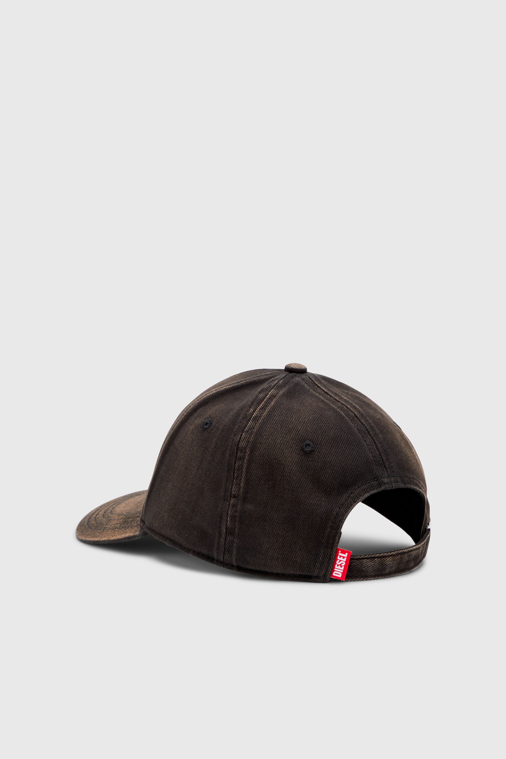 Diesel - C-RUN-WASH, Casquette de baseball en serg&eacute; de coton d&eacute;lav&eacute; Homme in Noir - 2