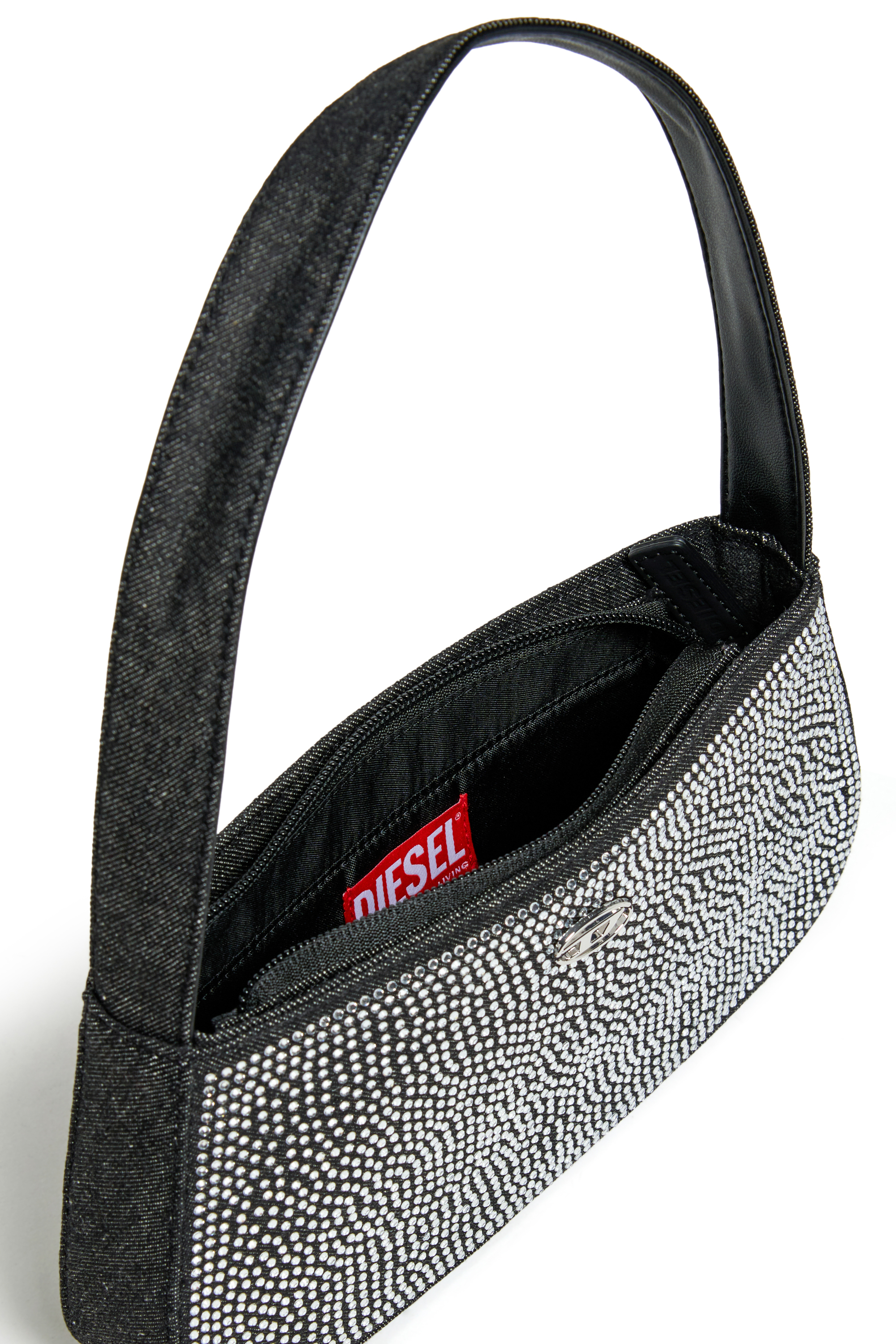 Diesel - WJULIE, WJulie - Sac en coton avec strass Femme in Noir - 4