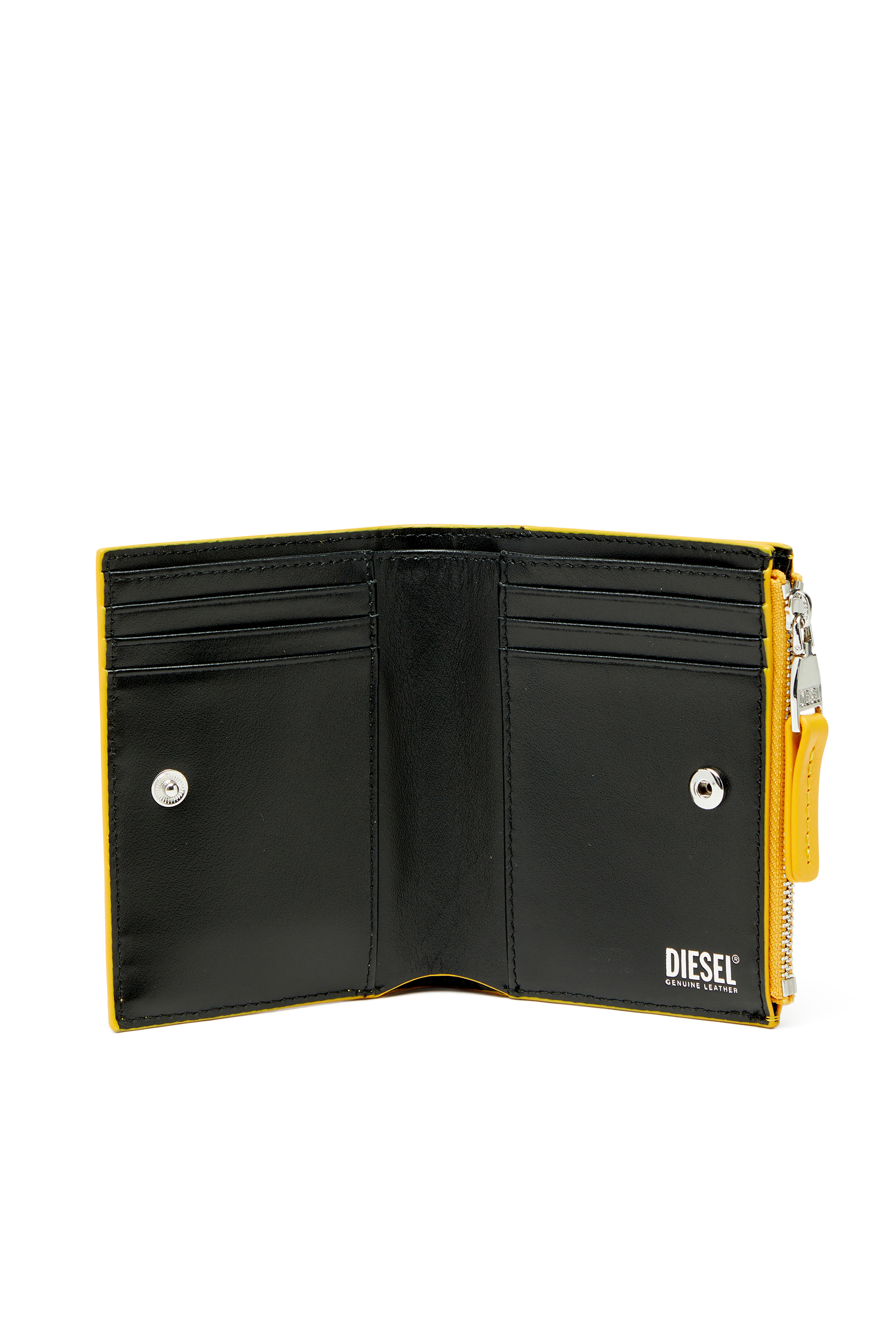Diesel - 1DR BI-FOLD ZIP II, Petit portefeuille &agrave; rabat en cuir Femme in Jaune - 3