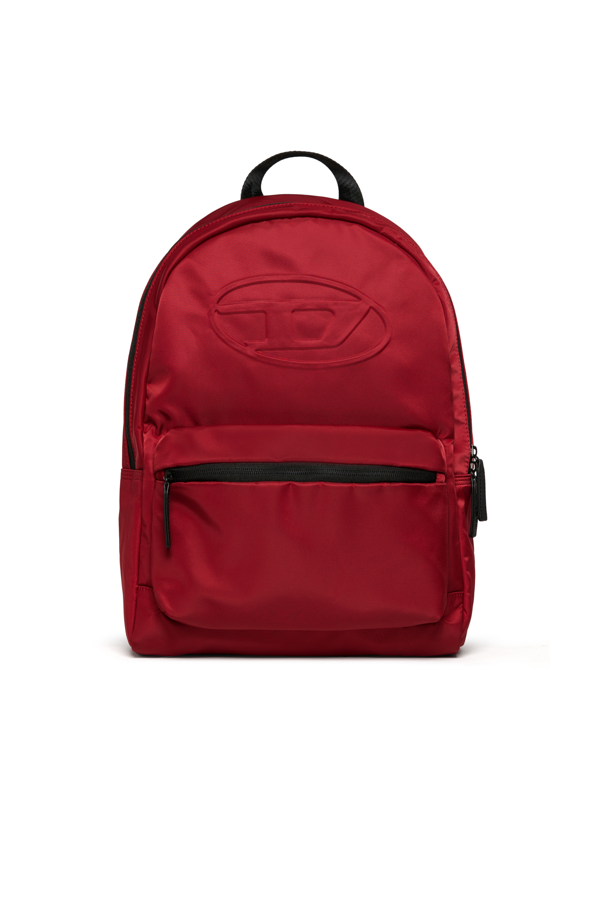 Diesel - WOVAL, Sac à dos en nylon avec Oval D embossé Mixte in Rouge - 1