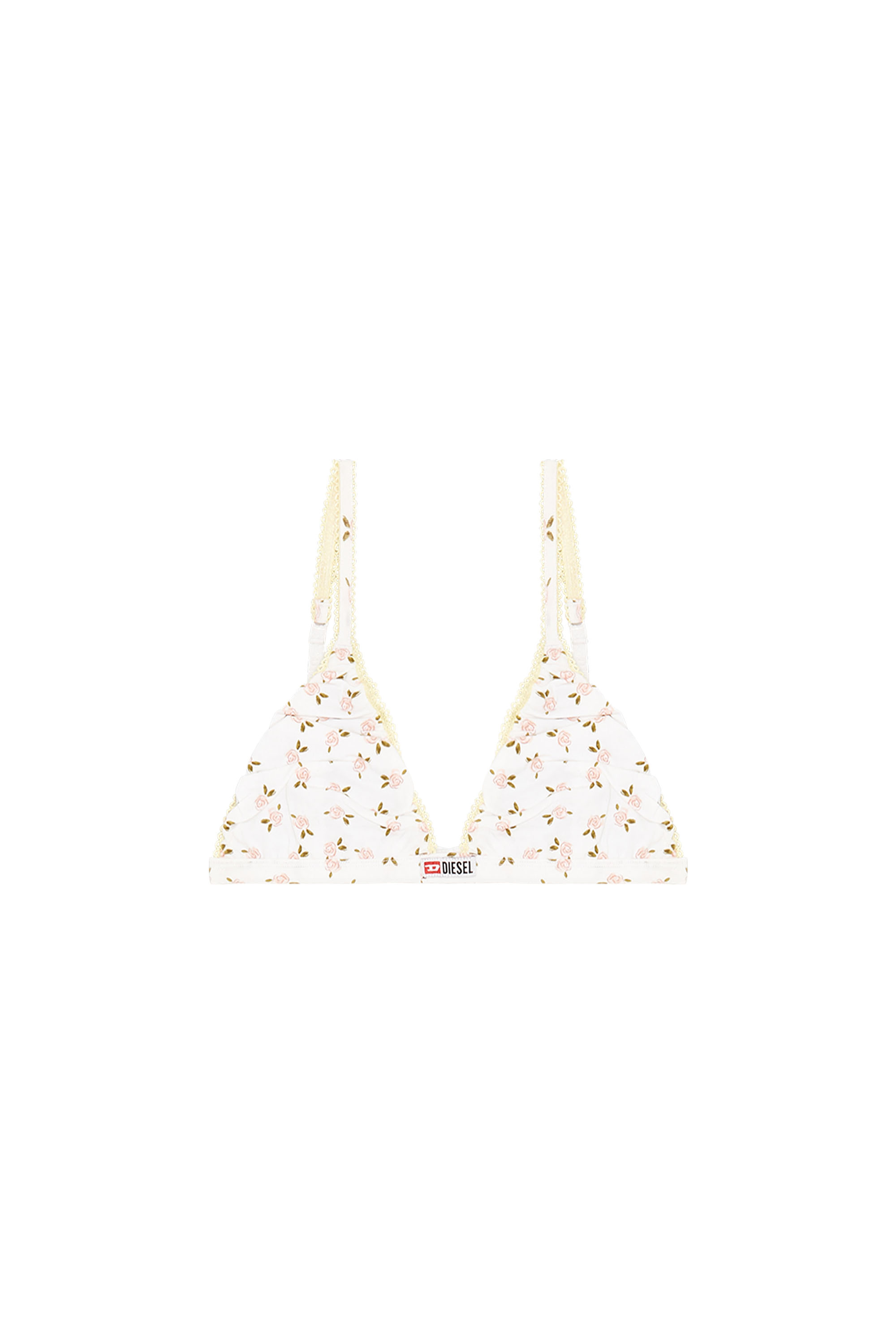 Diesel - JANA-D-CORE, Soutien-gorge triangle en coton &agrave; imprim&eacute; floral all-over Femme in Blanc - 2