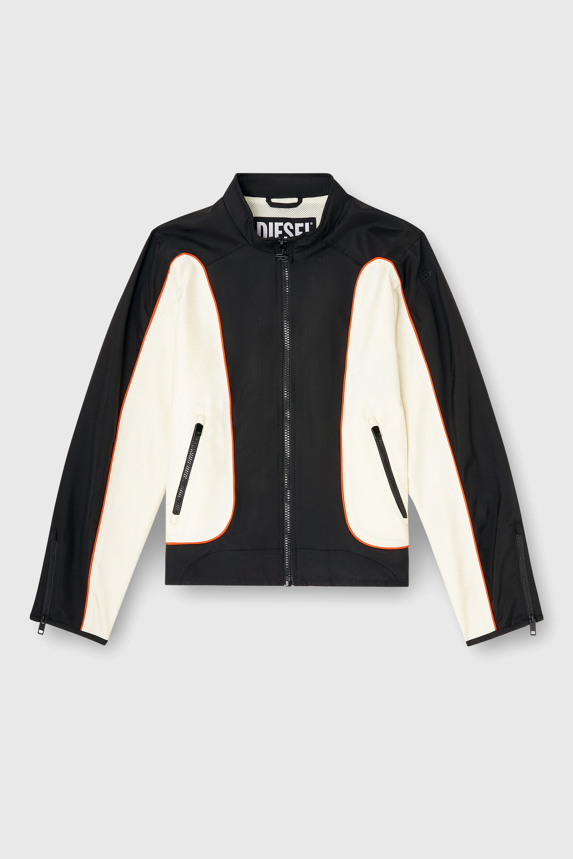 Diesel - J-BLINK-WRD, Veste en nylon avec blocs de couleur et d&eacute;tails de passepoil Homme in Polychrome - 2