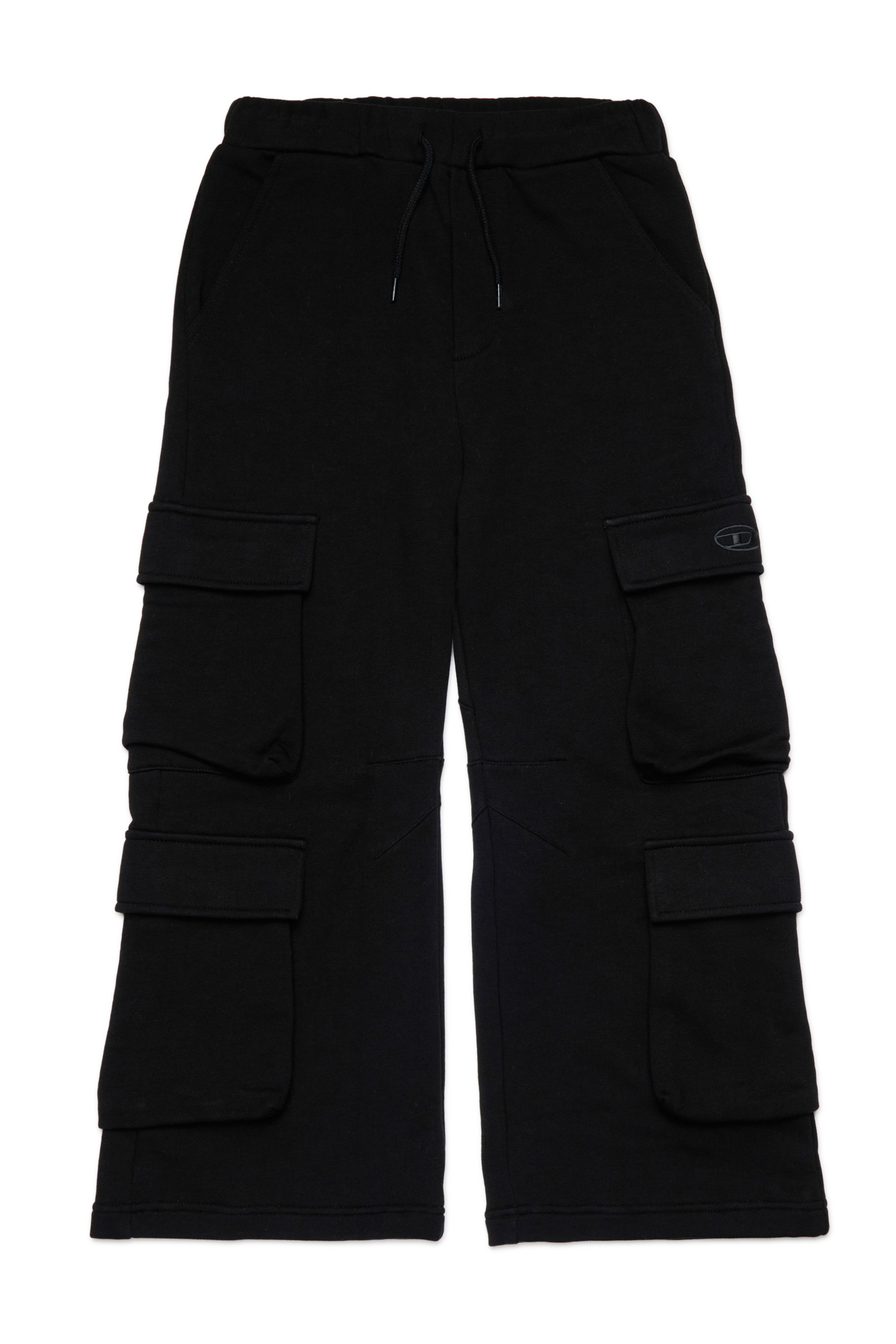 Diesel - PASDIR, Pantalons en coton avec poches cargo. Femme in Noir - 1
