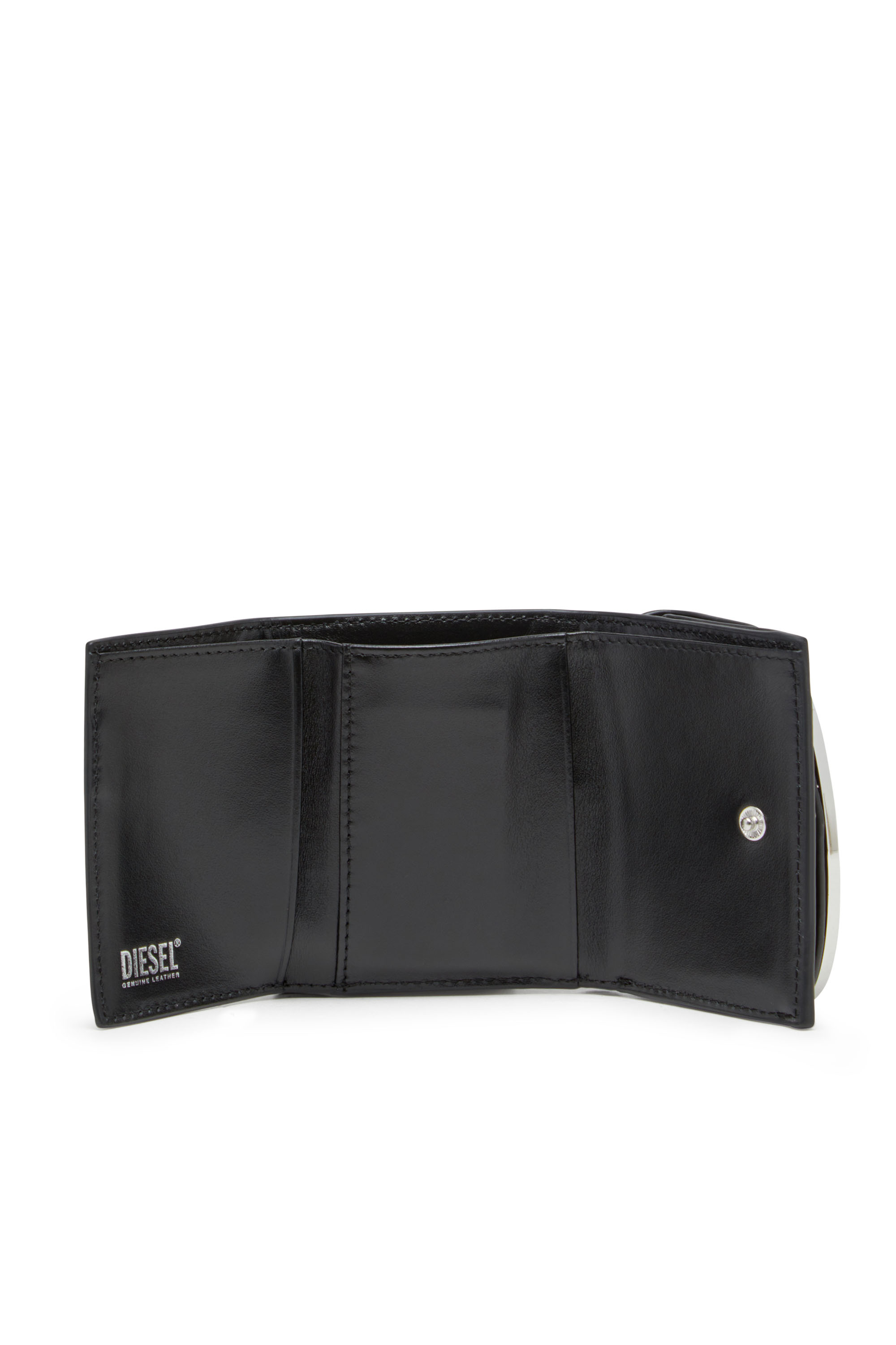 Diesel - 1DR TRI FOLD COIN XS II, Portefeuille en cuir à trois volets Femme in Noir - 3