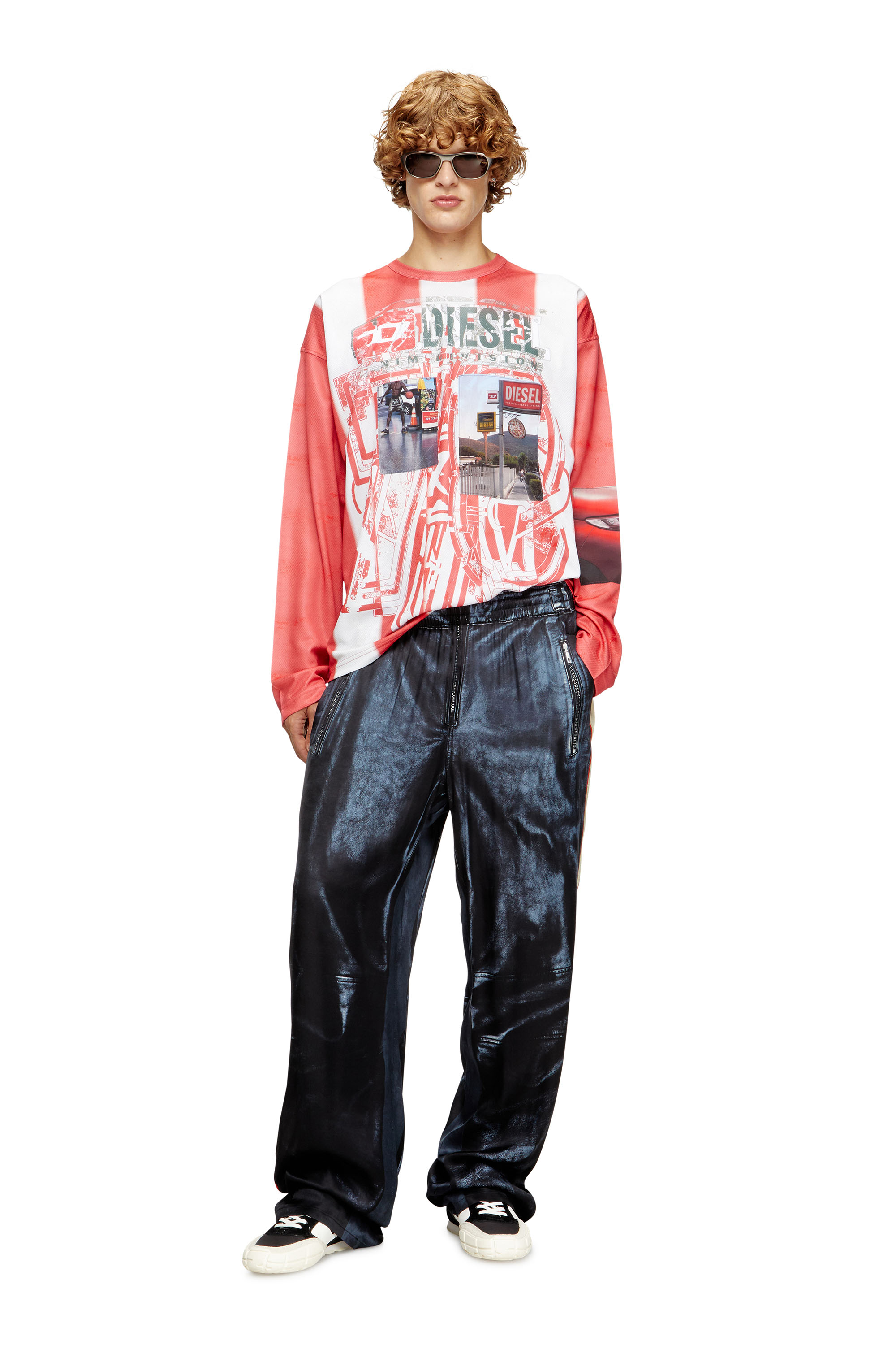 Diesel - P-THECKS-NMAN, Pantalon en viscose à imprimé de motard Homme in ToBeDefined - 2