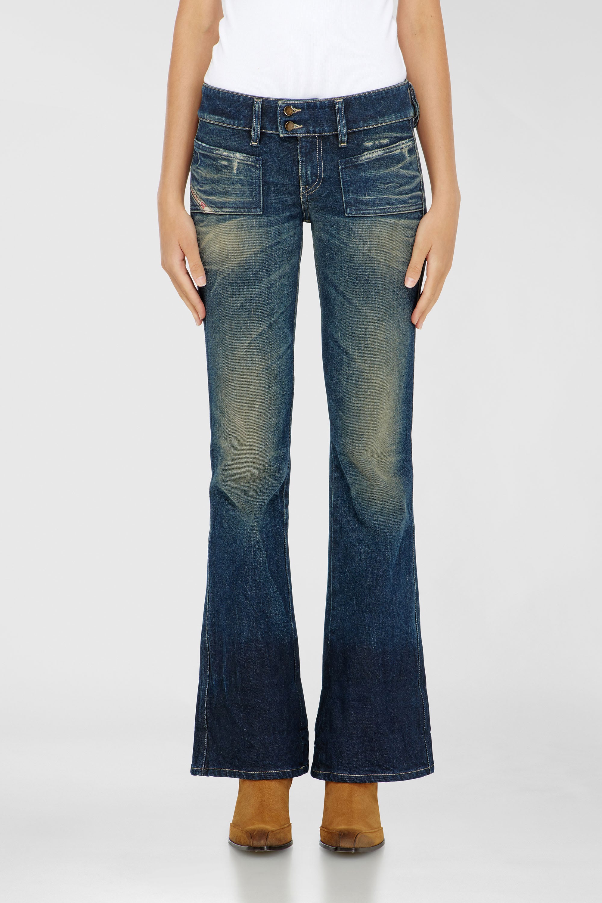 Diesel - Bootcut Jeans D-Hush 007EH Femme, Bleu Fonc&eacute; - Image 1
