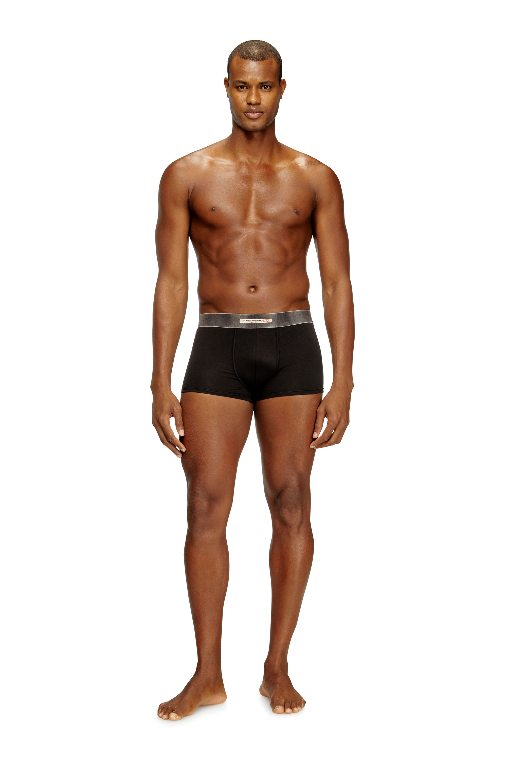 Diesel - DAMIEN-DNM-3PACK, Lot de 3 boxers en coton stretch avec ceinture en satin Homme in Noir - 1