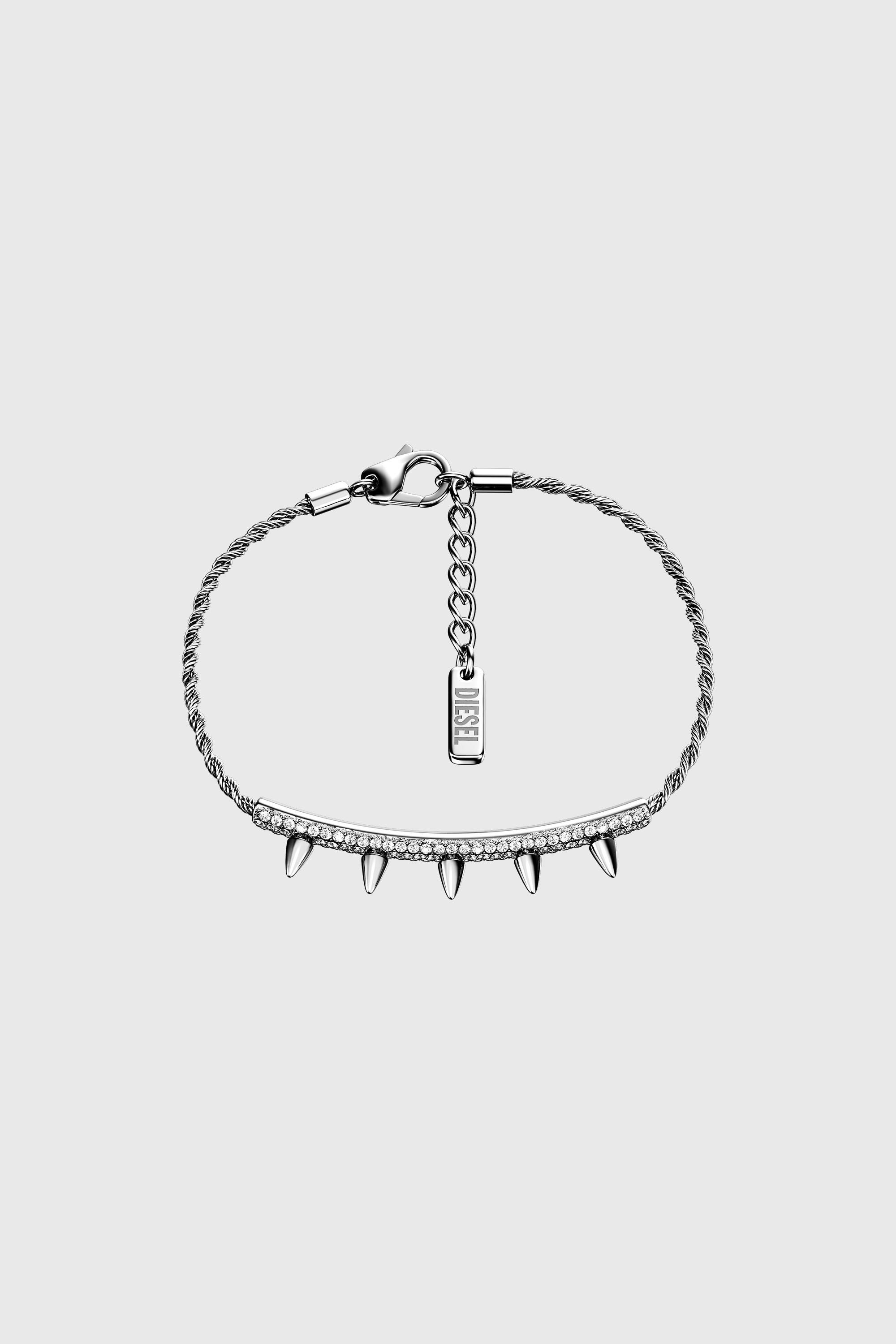 Diesel - DX1725040, Bracelet identit&eacute; en acier inoxydable Mixte in Gris argent&eacute; - 1