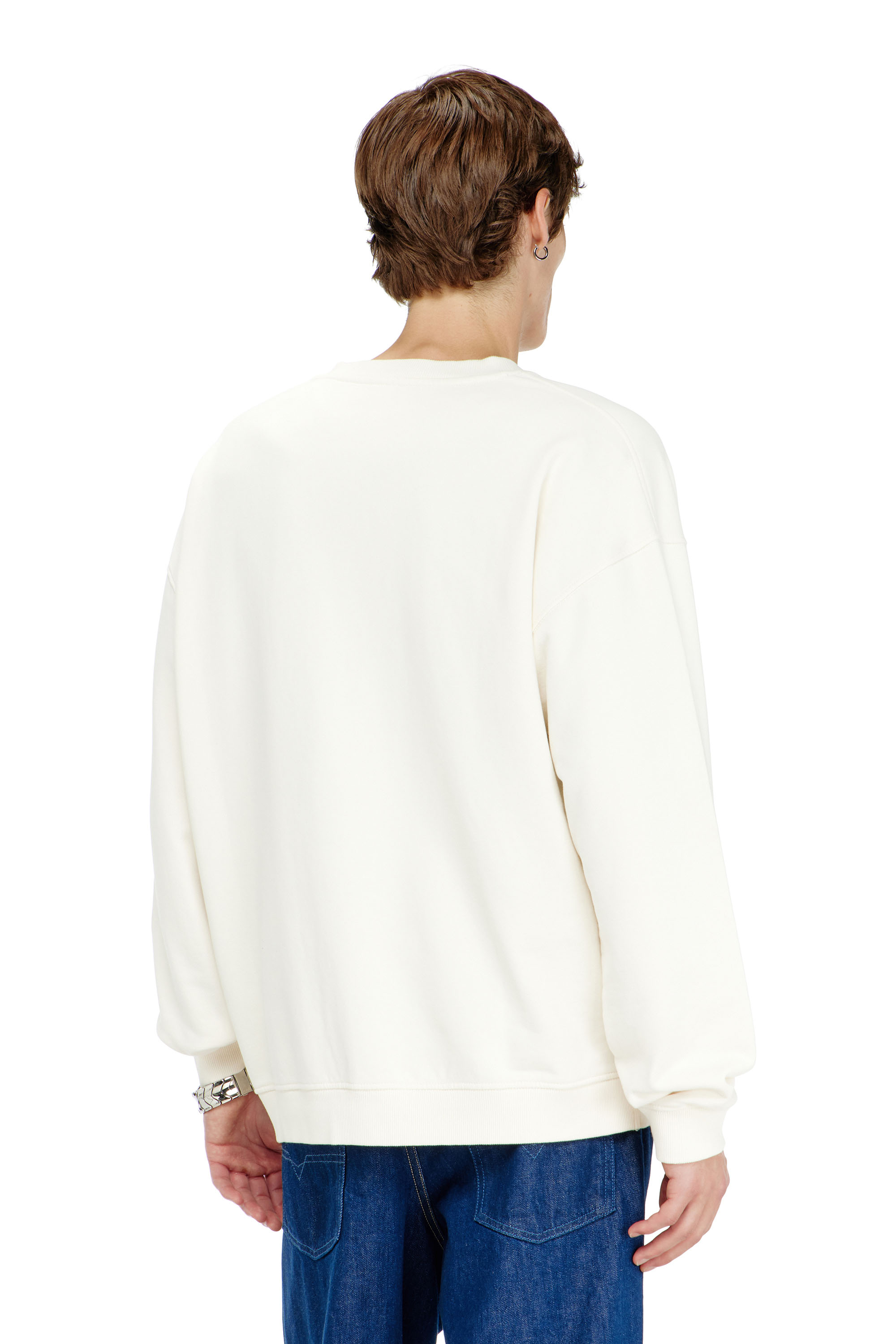 Diesel - S-BOXT-N5, Sweat-shirt en coton avec D ovale floqu&eacute; Homme in Polychrome - 4
