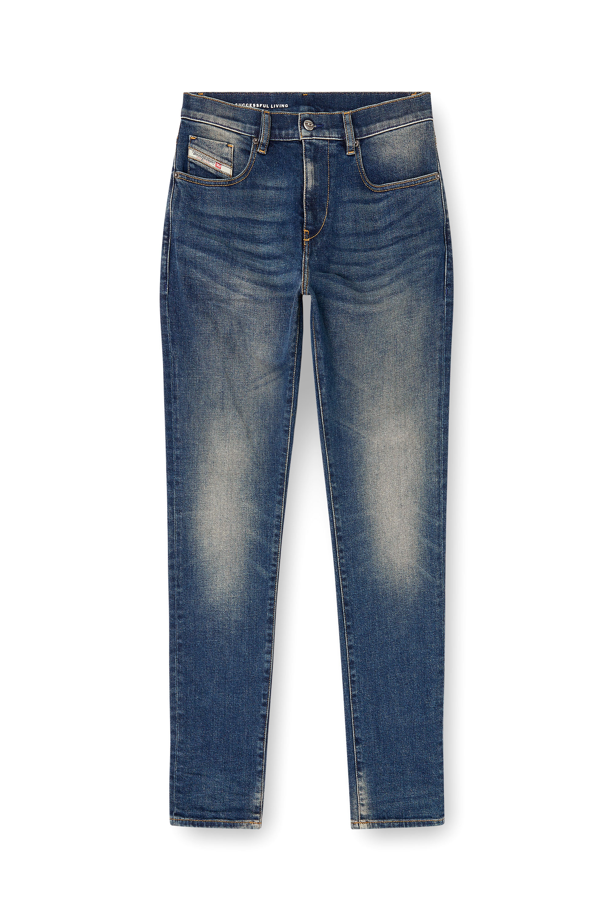 Diesel - Slim Jeans 2019 D-Strukt 09M16 Homme, Bleu Foncé - Image 3