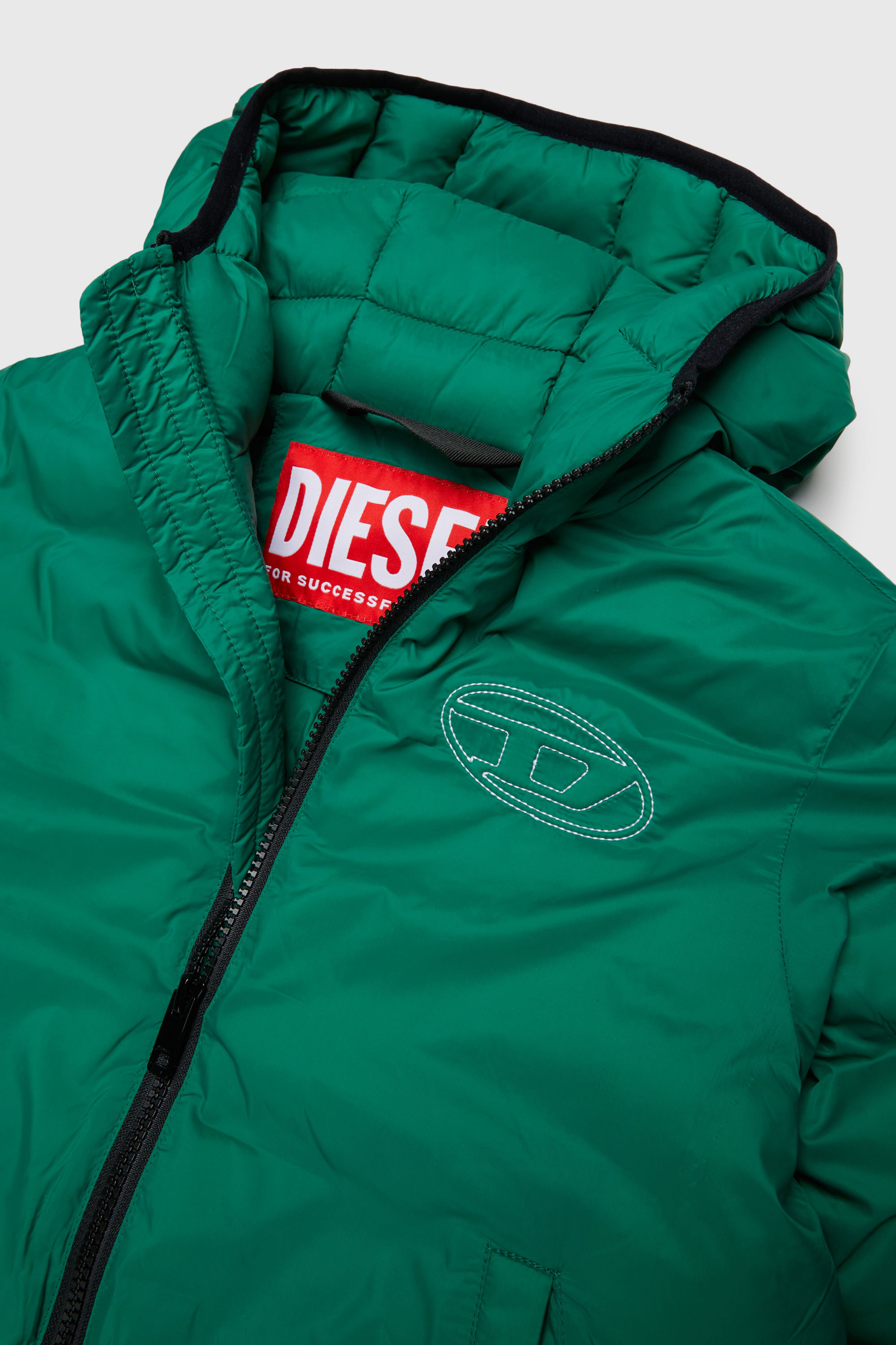 Diesel - JOSIPLS, Veste &agrave; capuche en nylon matelass&eacute; Mixte in Vert - 3
