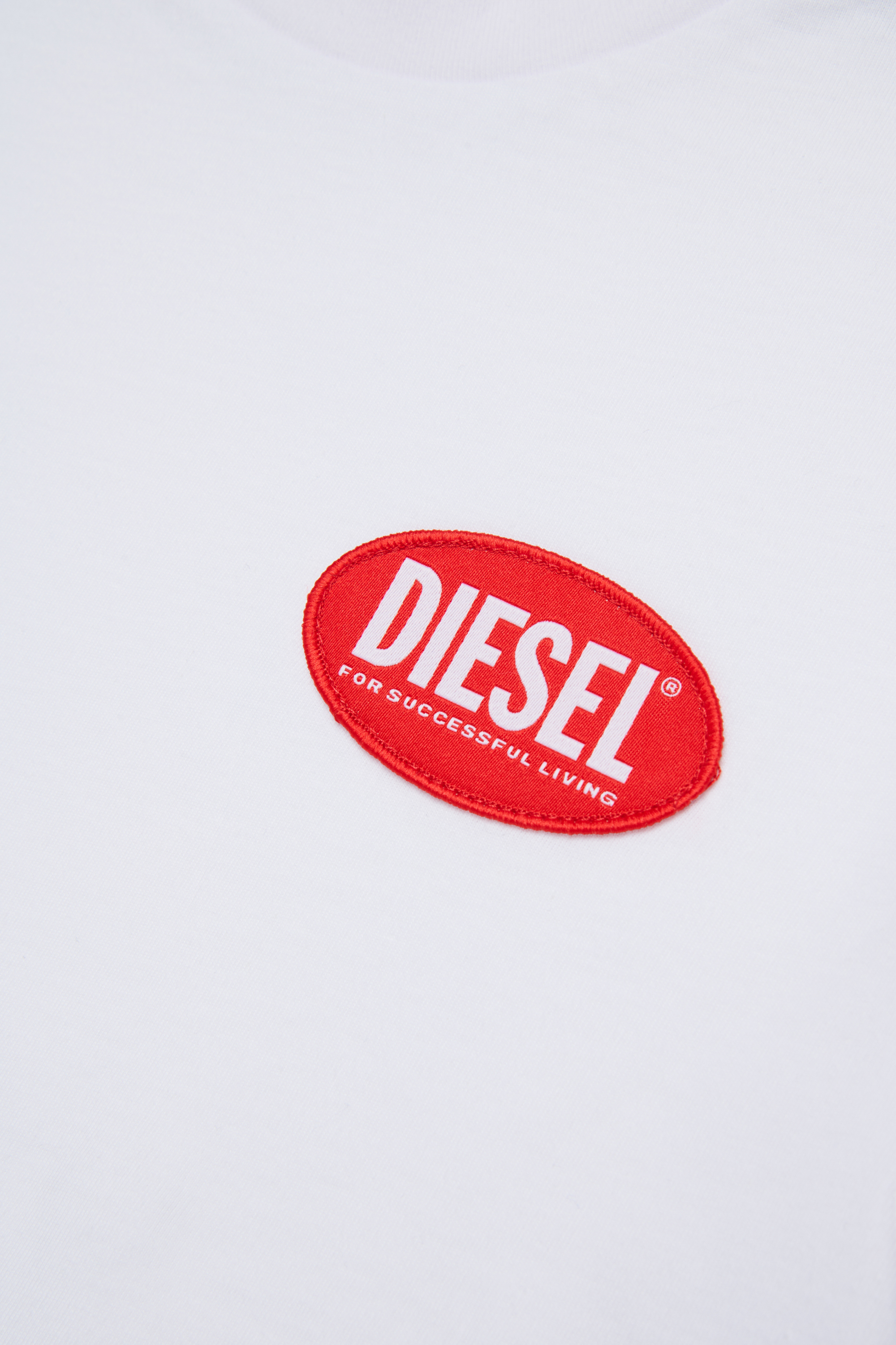 Diesel - TPATCH OVER, T-shirt en coton avec patch Homme in Blanc - 4