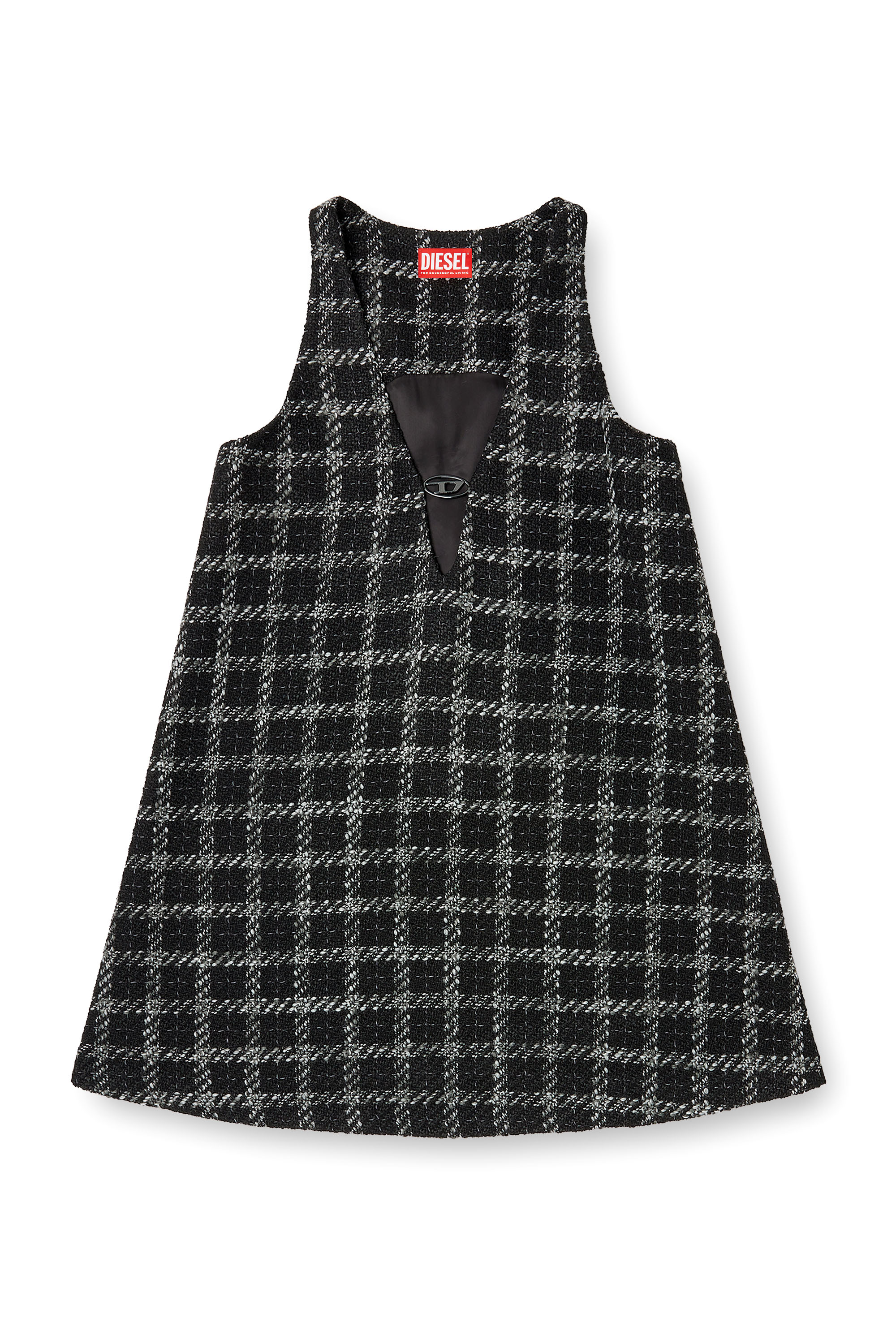 Diesel - D-GIADA, Robe en bouclé avec motif à carreaux Femme in Polychrome - 2