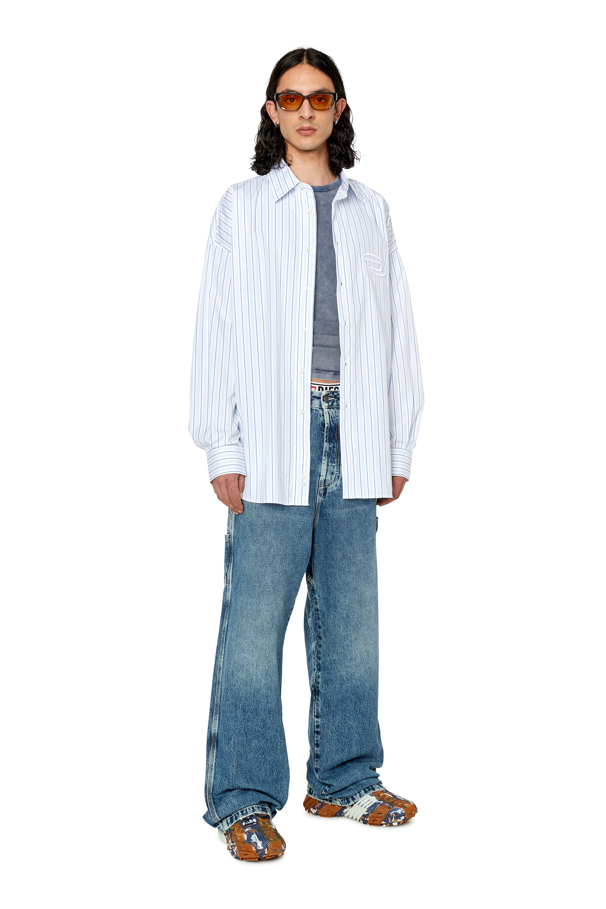 Diesel - S-DOUBLY-STRIPE, Bleu/Blanc - Image 2