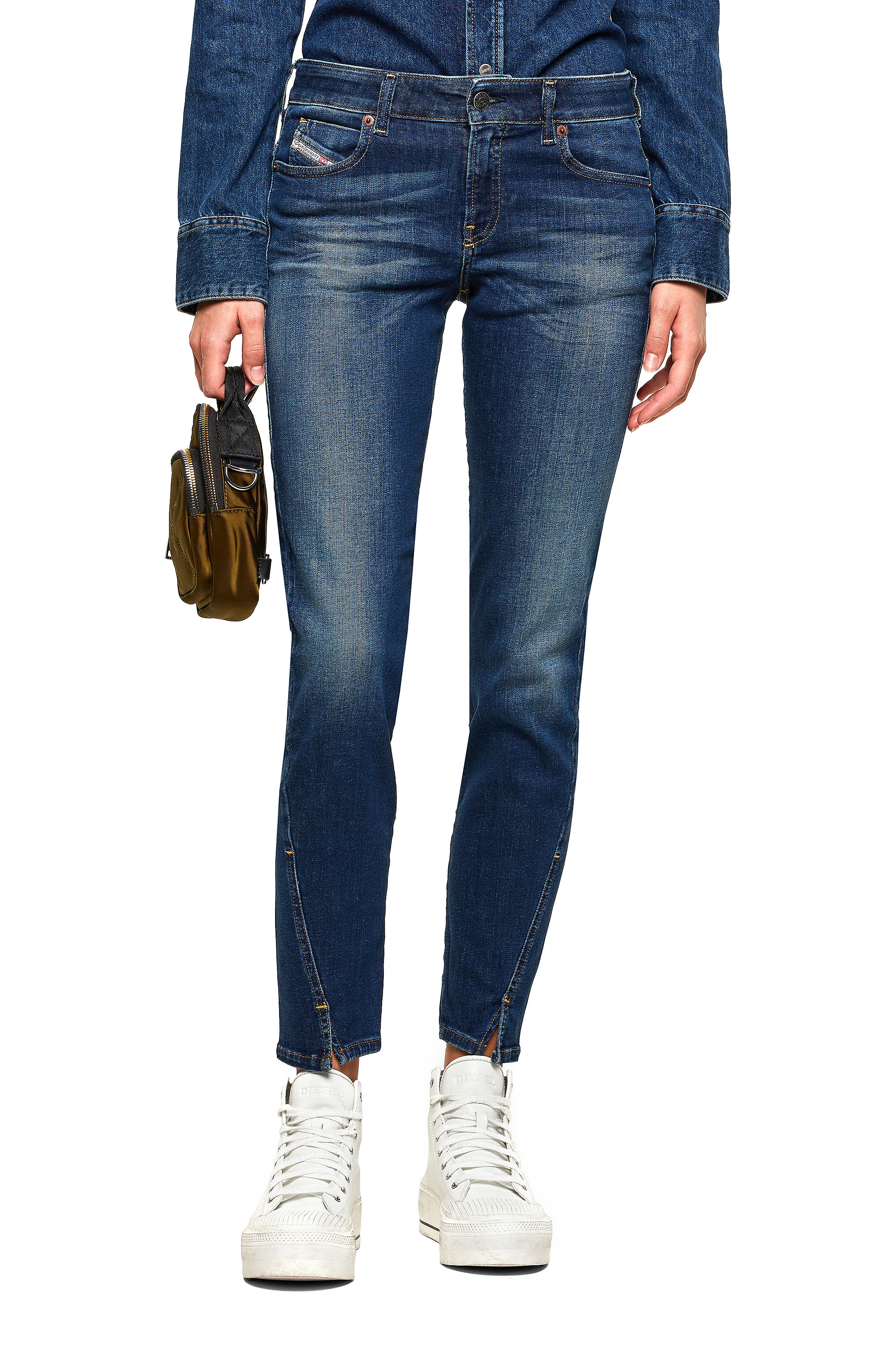 D-Jevel 009HL, Bleu Foncé - Jeans