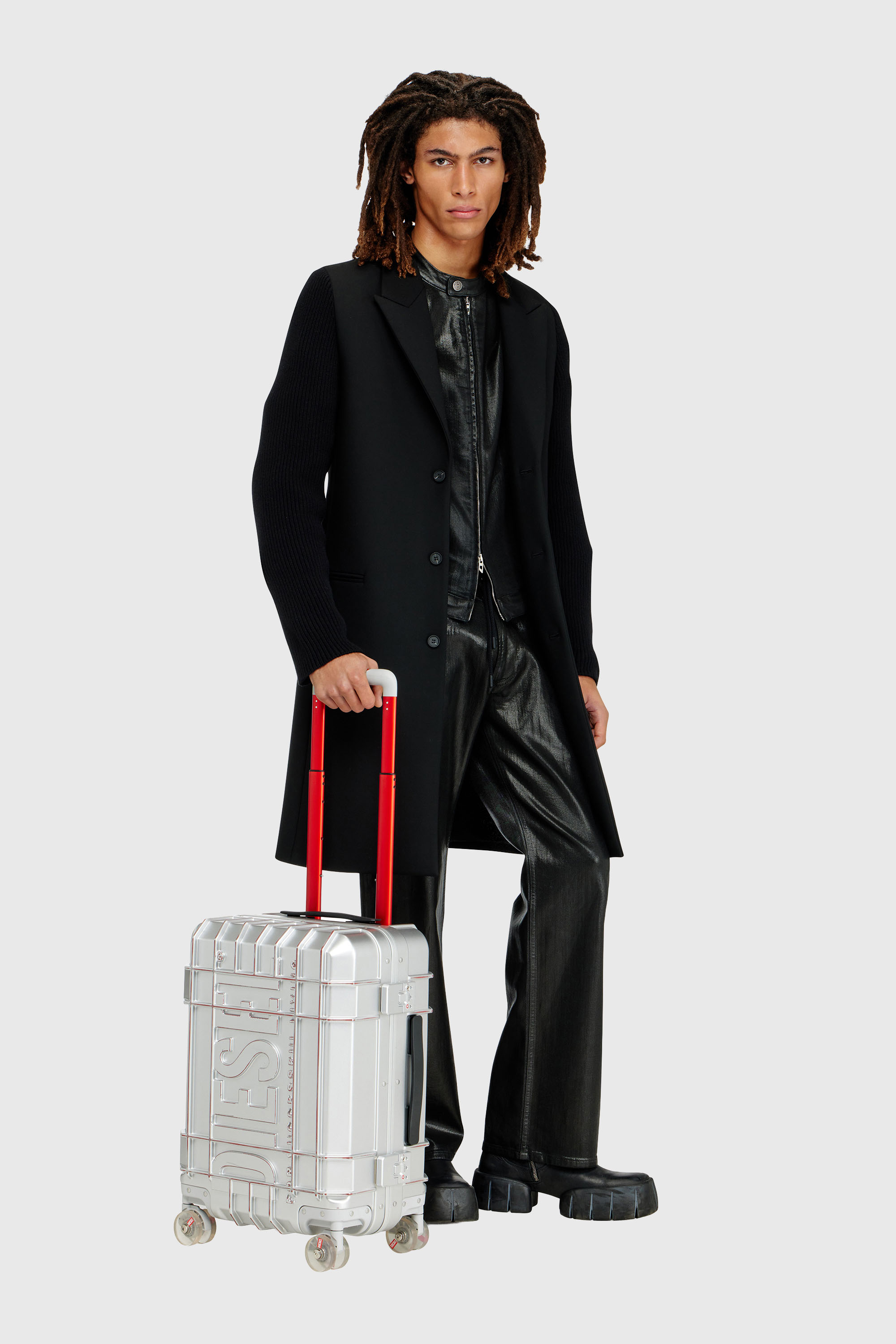 Diesel - DIESEL PC STRONG IMAGE TROLLEY- DSL003, Valise robuste taille S Mixte in Gris argent&eacute; - 2