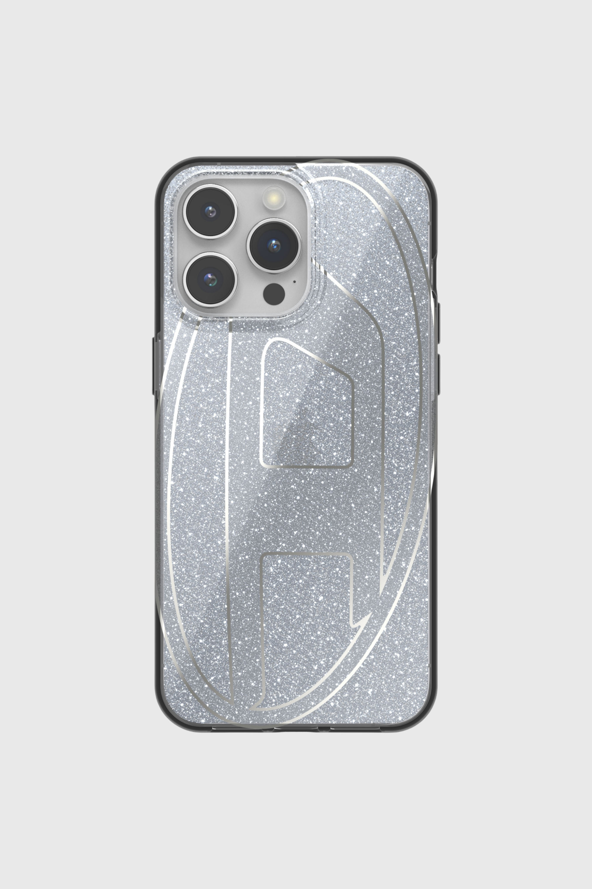 Diesel - 60033 AOP CASE, Coque glitter pur iP 15 Pro Max Mixte in Gris argent&eacute; - 2