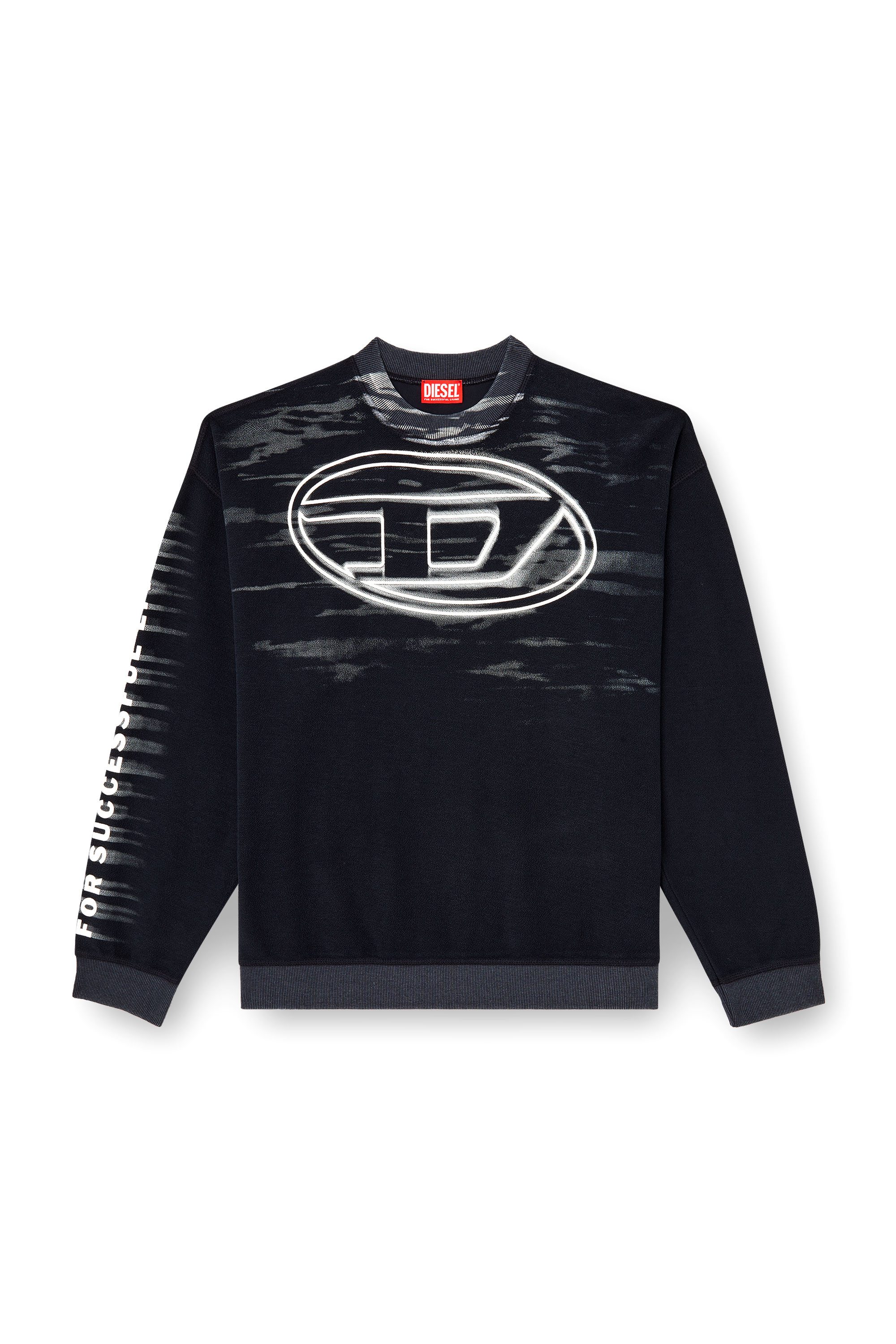 Diesel - S-BOXT-T1, Sweat en coton avec imprimé Oval D Homme in Bleu - 3