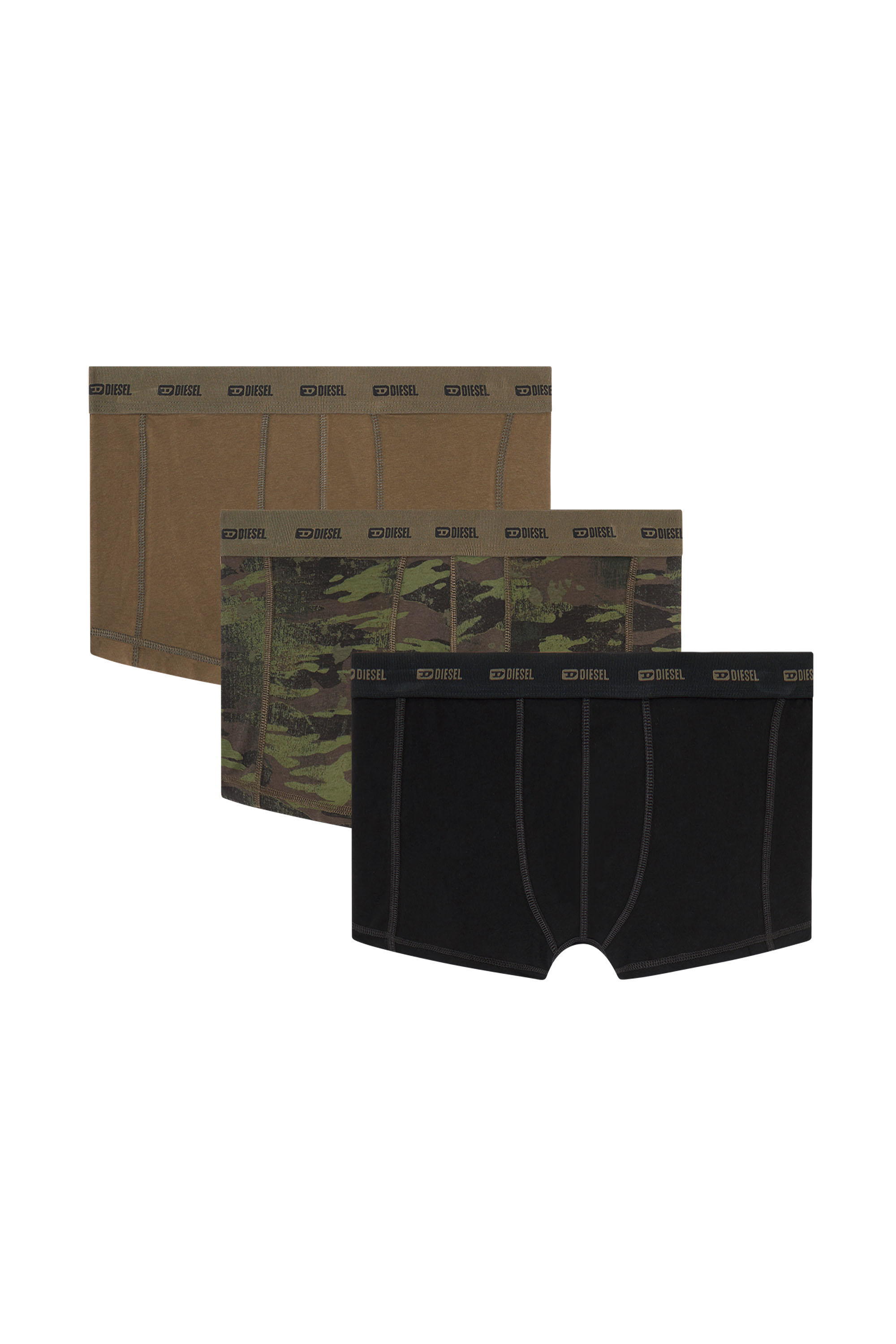 Diesel - DAMIEN-UTLT-3PACK, Lot de trois boxers unis et motif camouflage Homme in ToBeDefined - 1