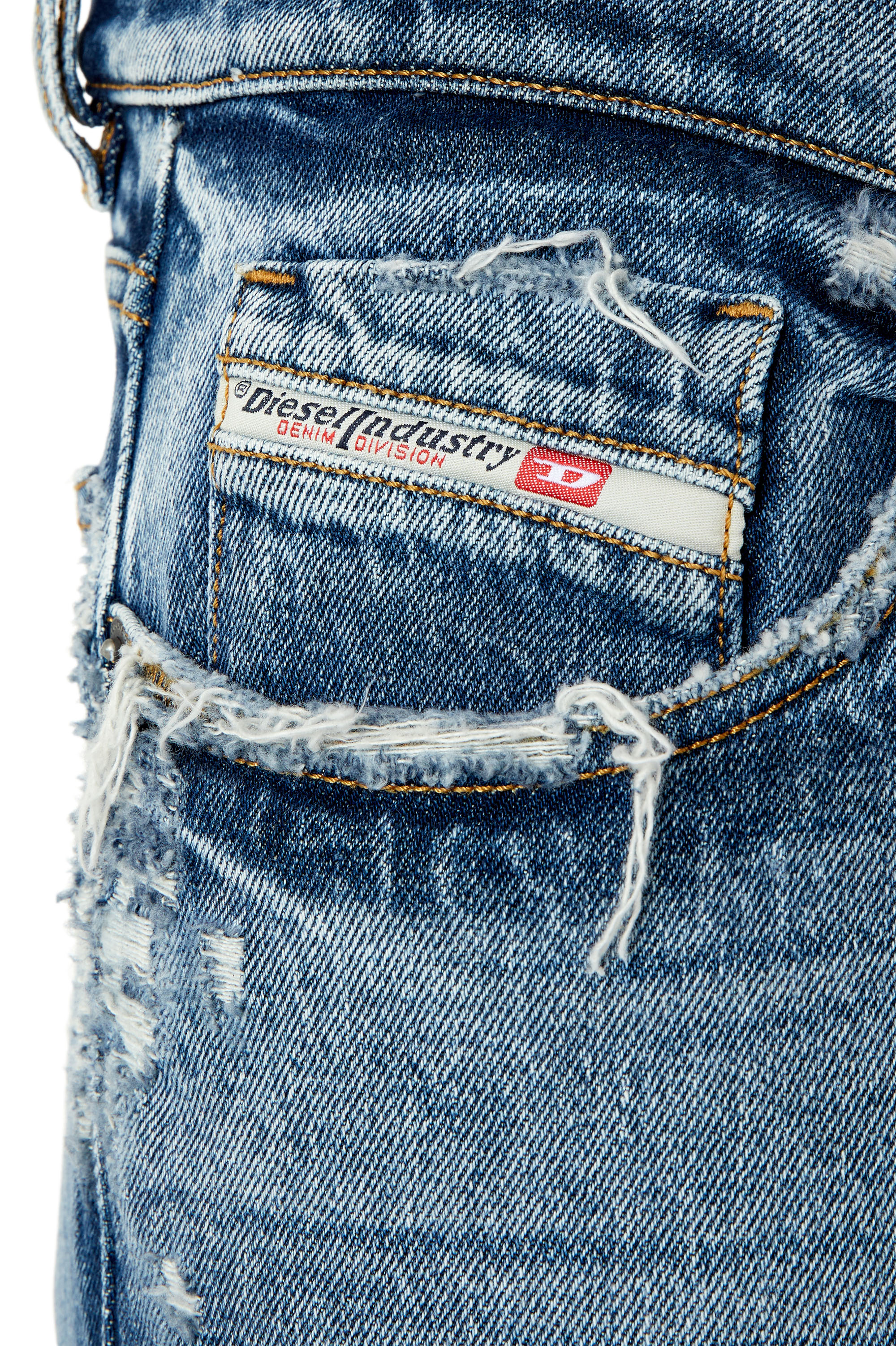 Diesel - Slim Jeans 2019 D-Strukt 09F16, Bleu moyen - Image 4