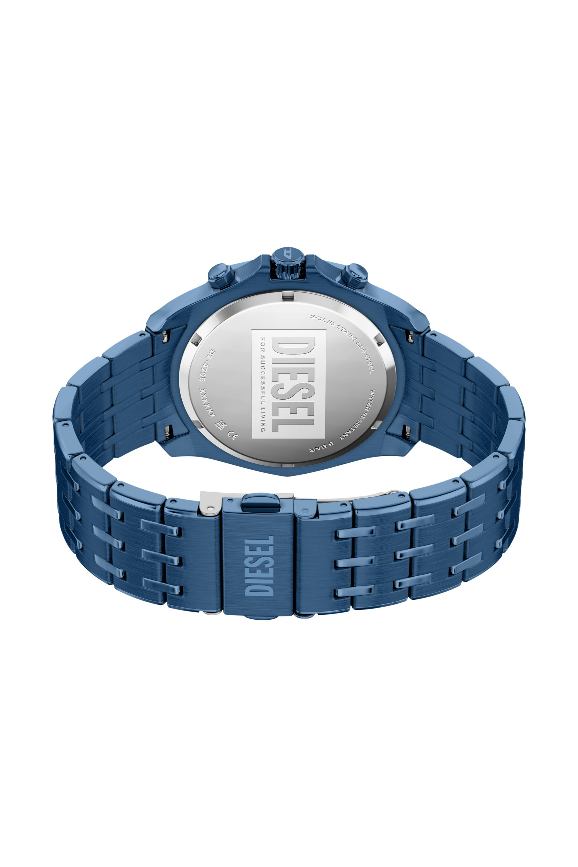 Diesel - DZ4705 WATCH, Montre Stinger en acier inoxydable bleu Homme in Bleu - 5