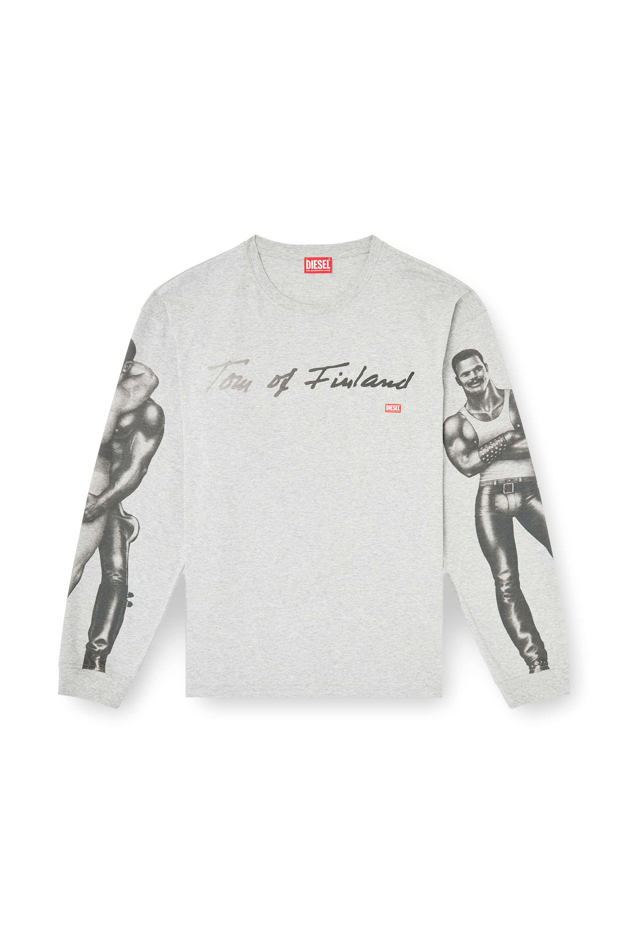 Diesel - PR-T-BOXT-LS-TOM25, T-shirt à manches longues avec imprimé graphique Mixte in Gris - 4