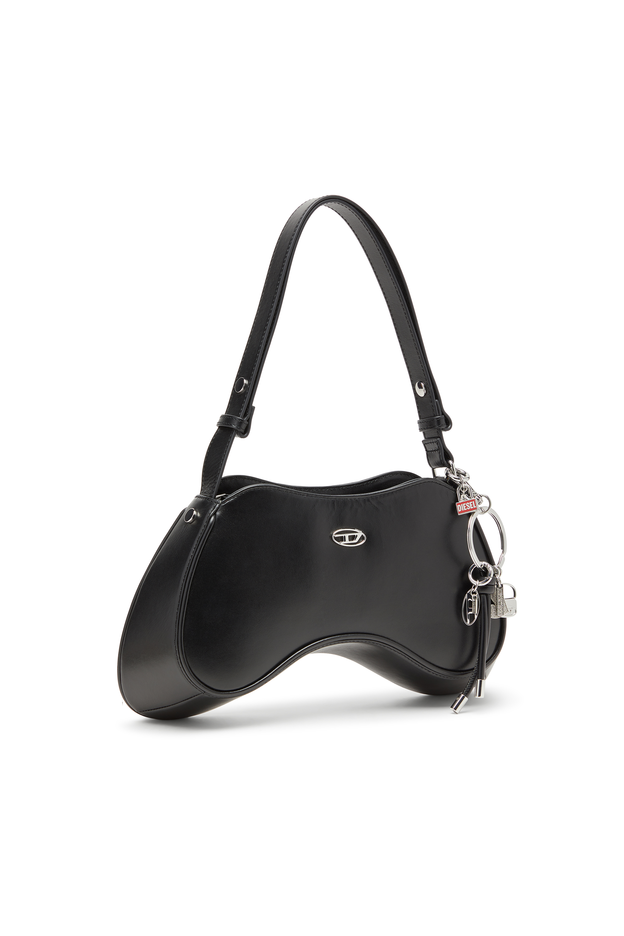 Diesel - CHARM-OVAL D, Porte-clés en métal avec pendentif ovale D Mixte in Gris argenté - 2