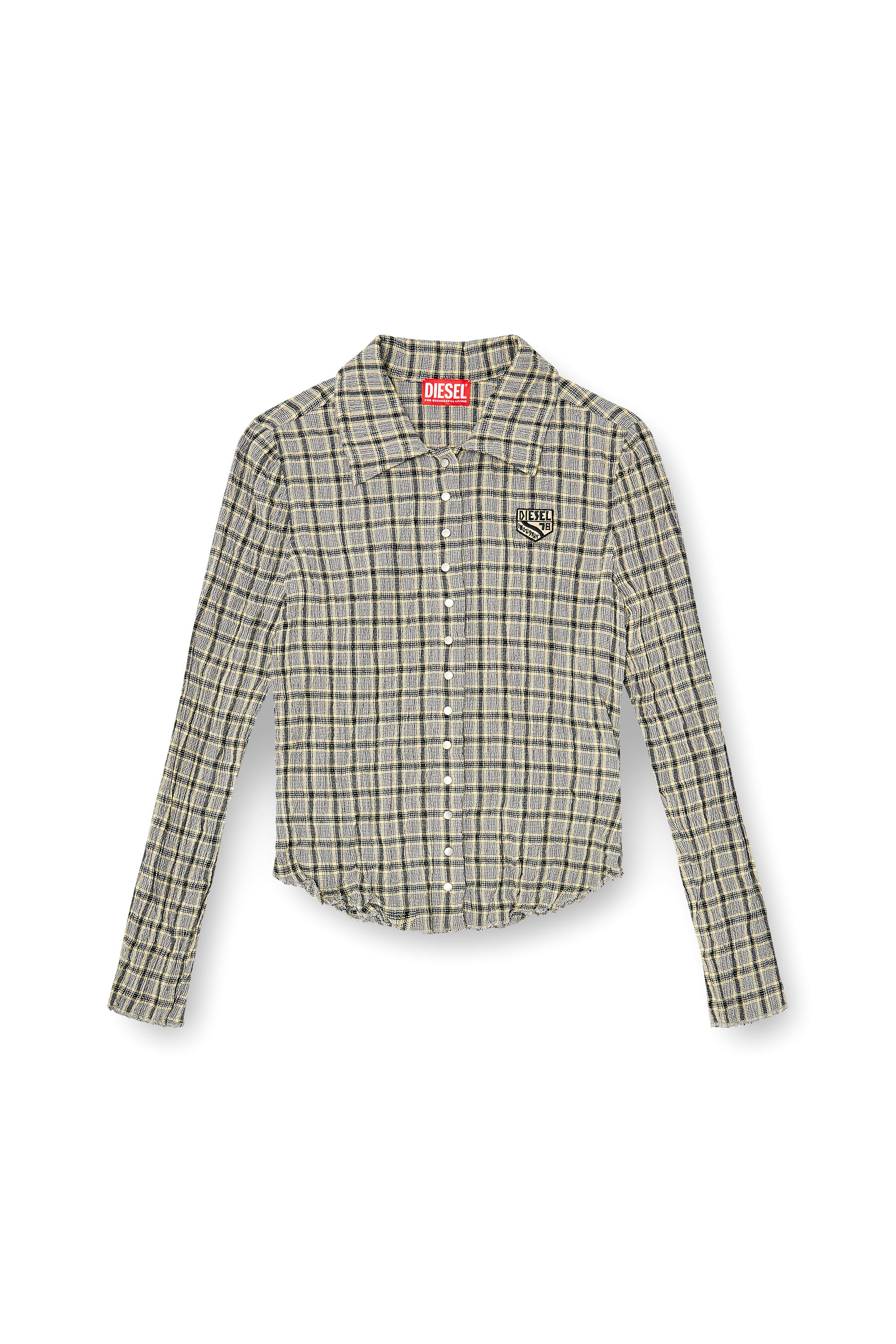 Diesel - C-ARRILON, Chemise &agrave; carreaux effet seersucker Femme in ToBeDefined - 3