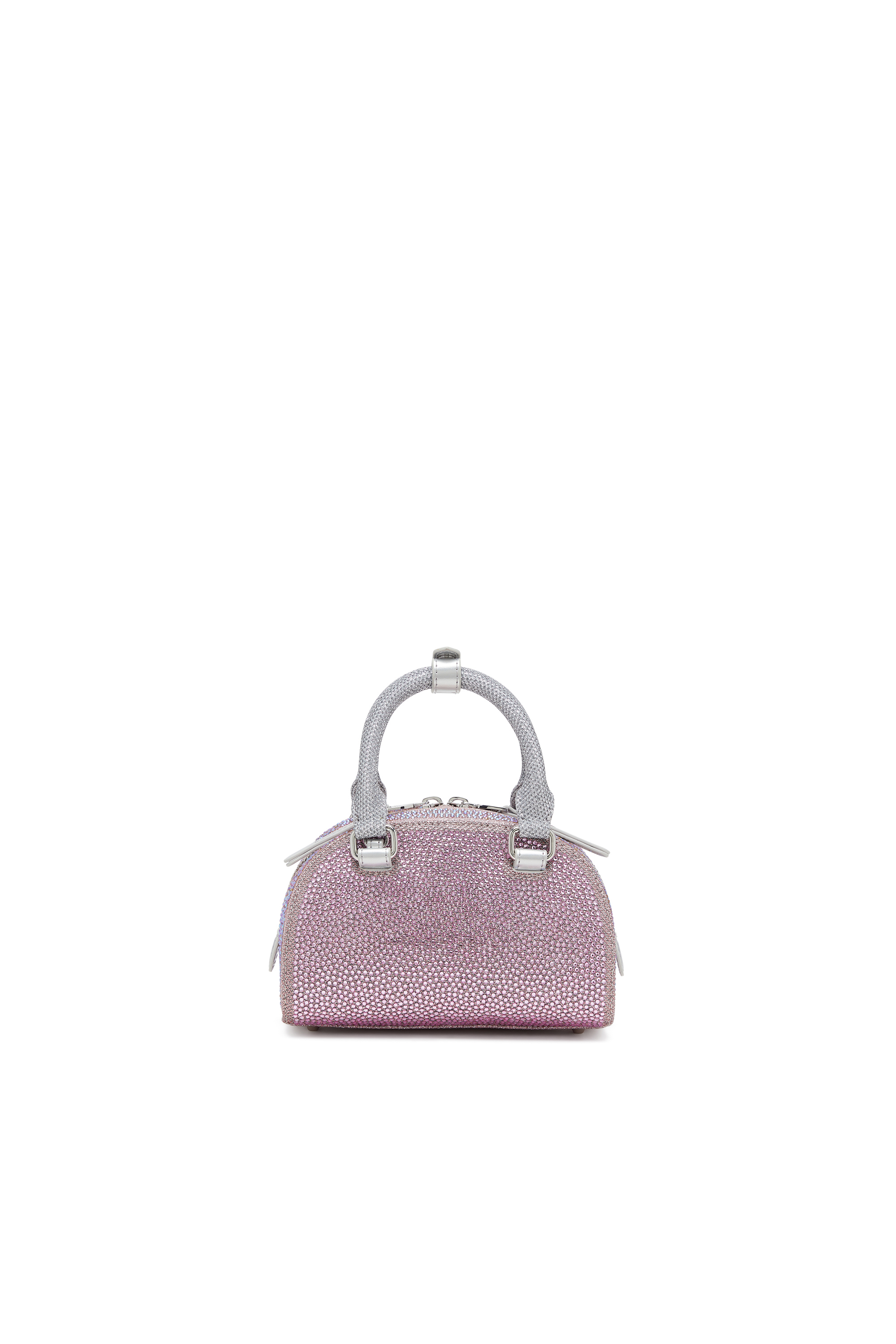 Diesel - 1DR DOME CROSSBODY, 1DR Dome - Petit sac bandouli&egrave;re en Lurex cristal Femme in Rose - 2