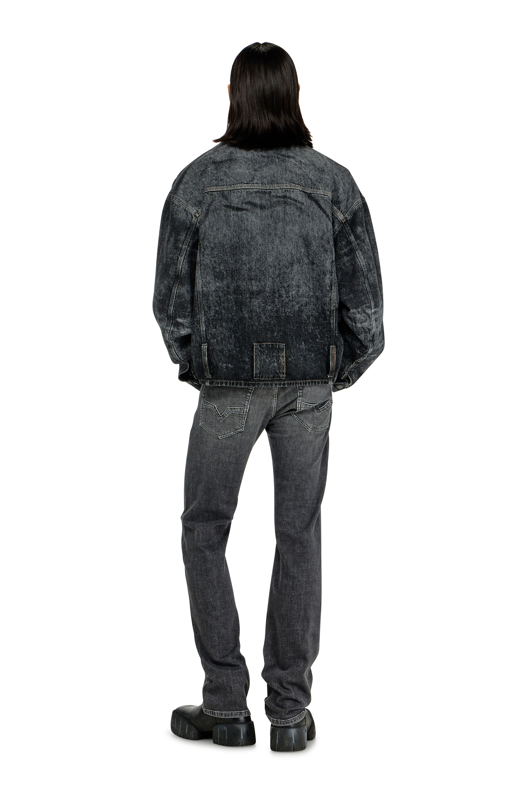 Diesel - Regular Jeans 1985 Larkee 0HDBD Homme, Noir/Gris fonc&eacute; - Image 4