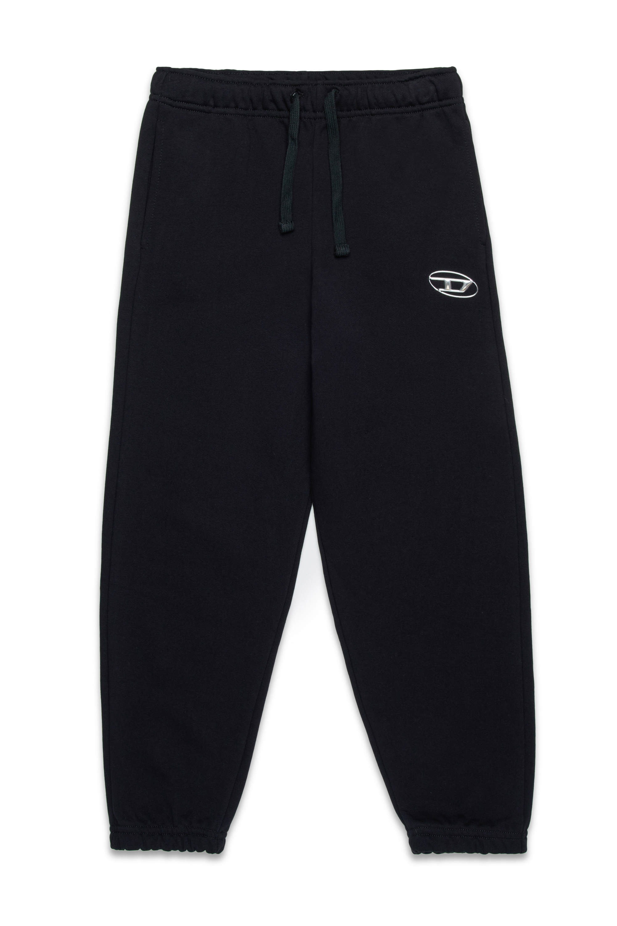 Diesel - PMACIS, Pantalon de survêtement avec logo Oval D effet métal Homme in Noir - 1