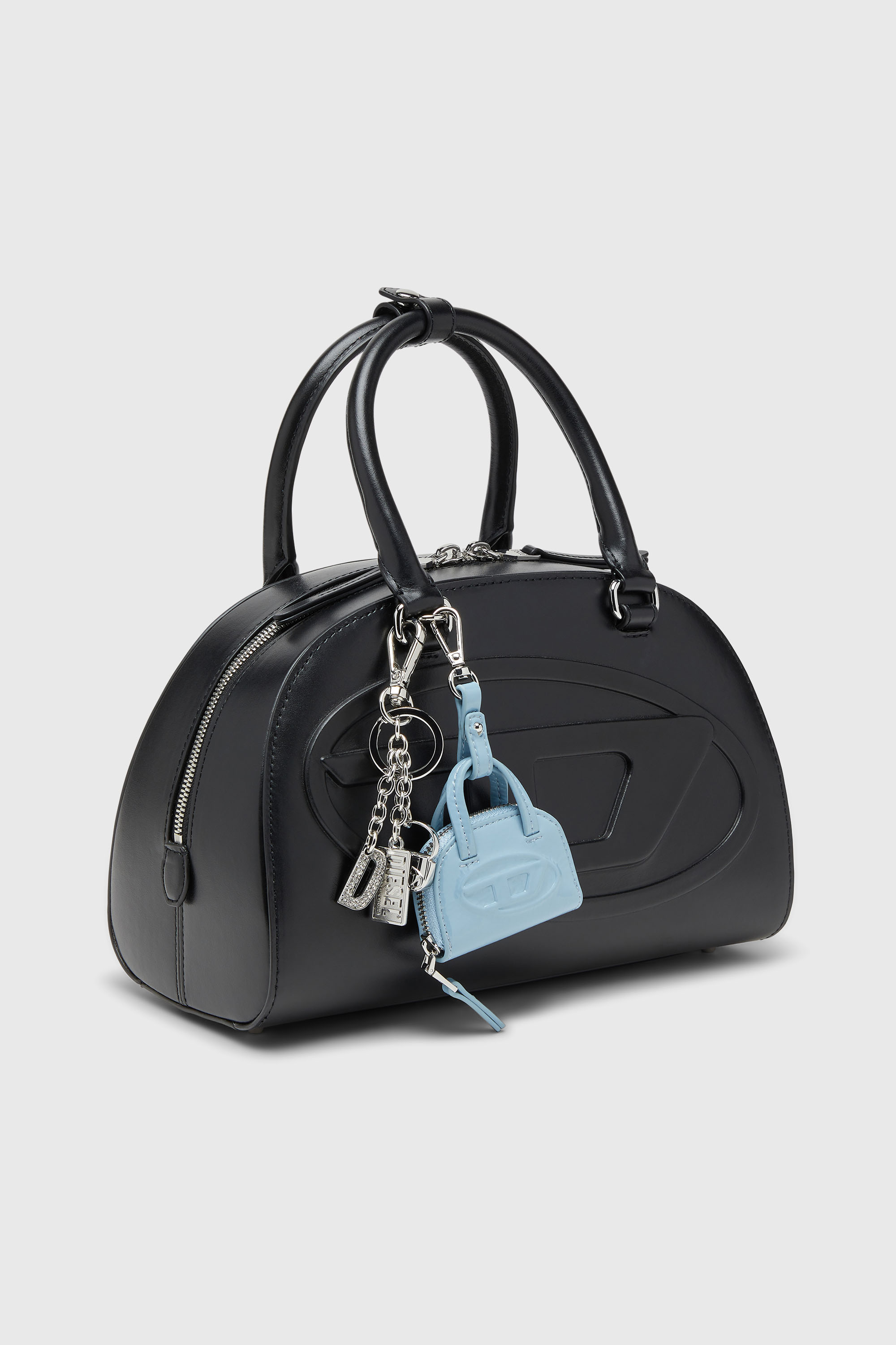 Diesel - 1DR KEY MULTICHARM, Woman's Metal keyring with logo charms in Silver - 3