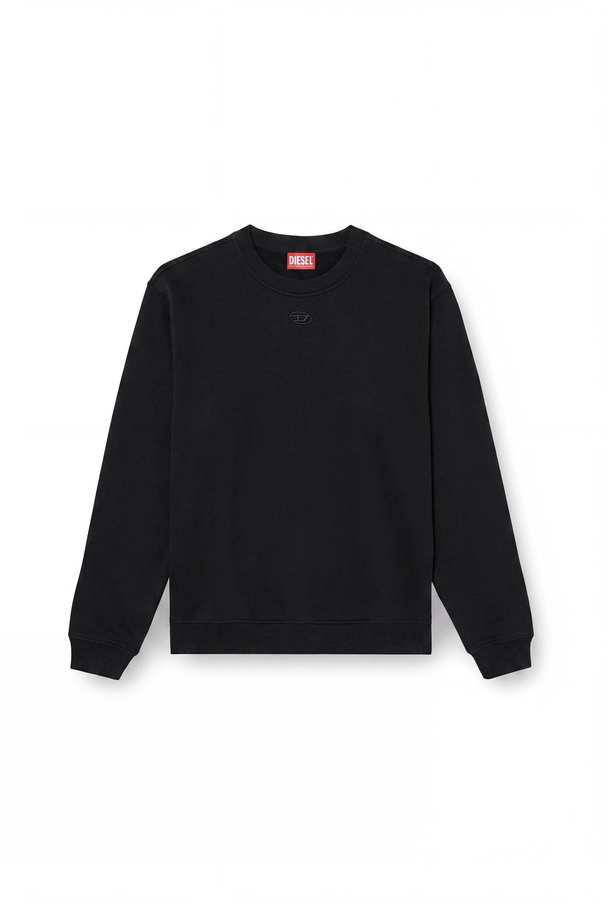Diesel - F-NORMY-OD, Sweat-shirt en coton avec broderie Oval D Femme in Noir - 3