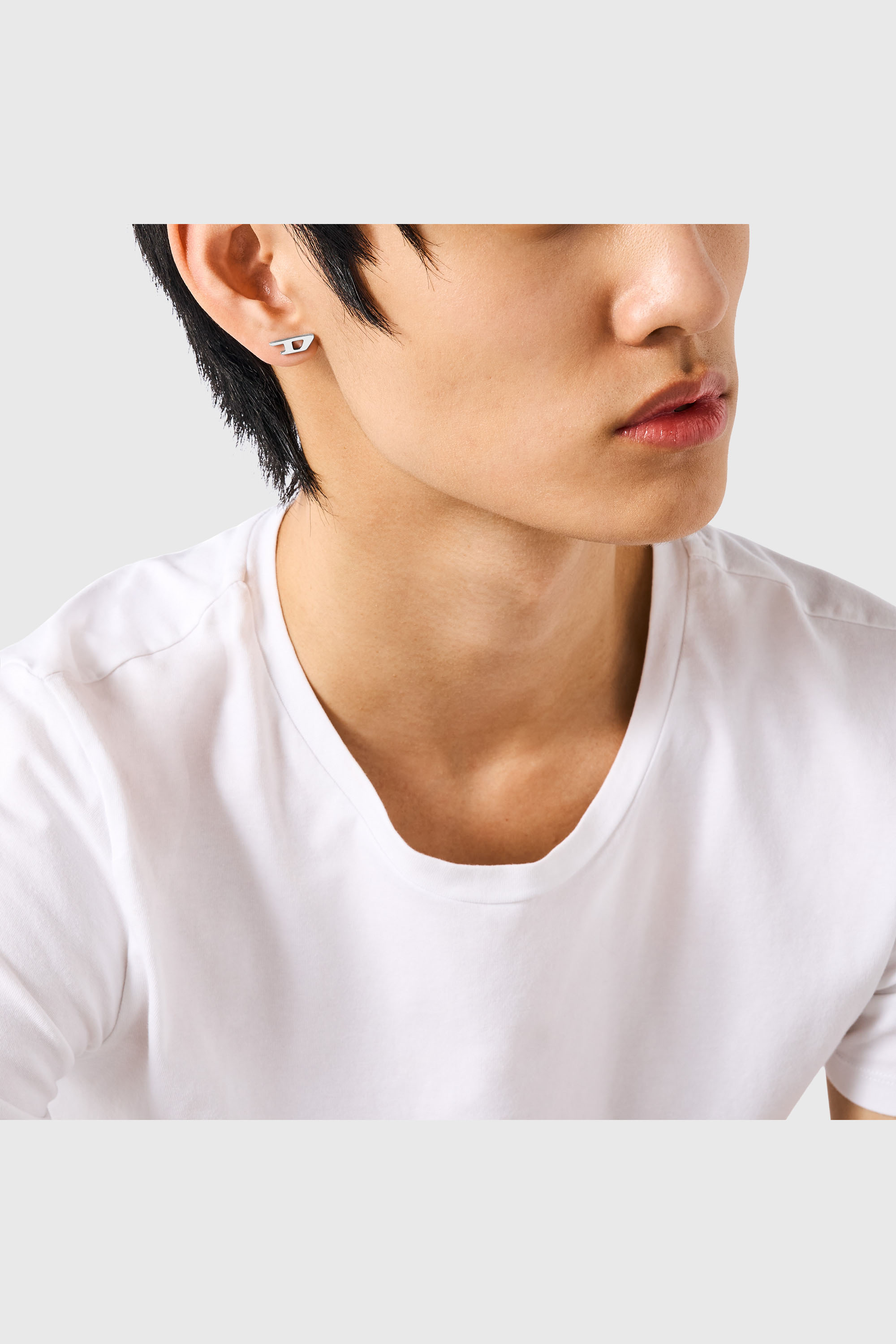 Diesel - DX1519, Boucle d'oreille en acier inoxydable Mixte in Gris argent&eacute; - 4