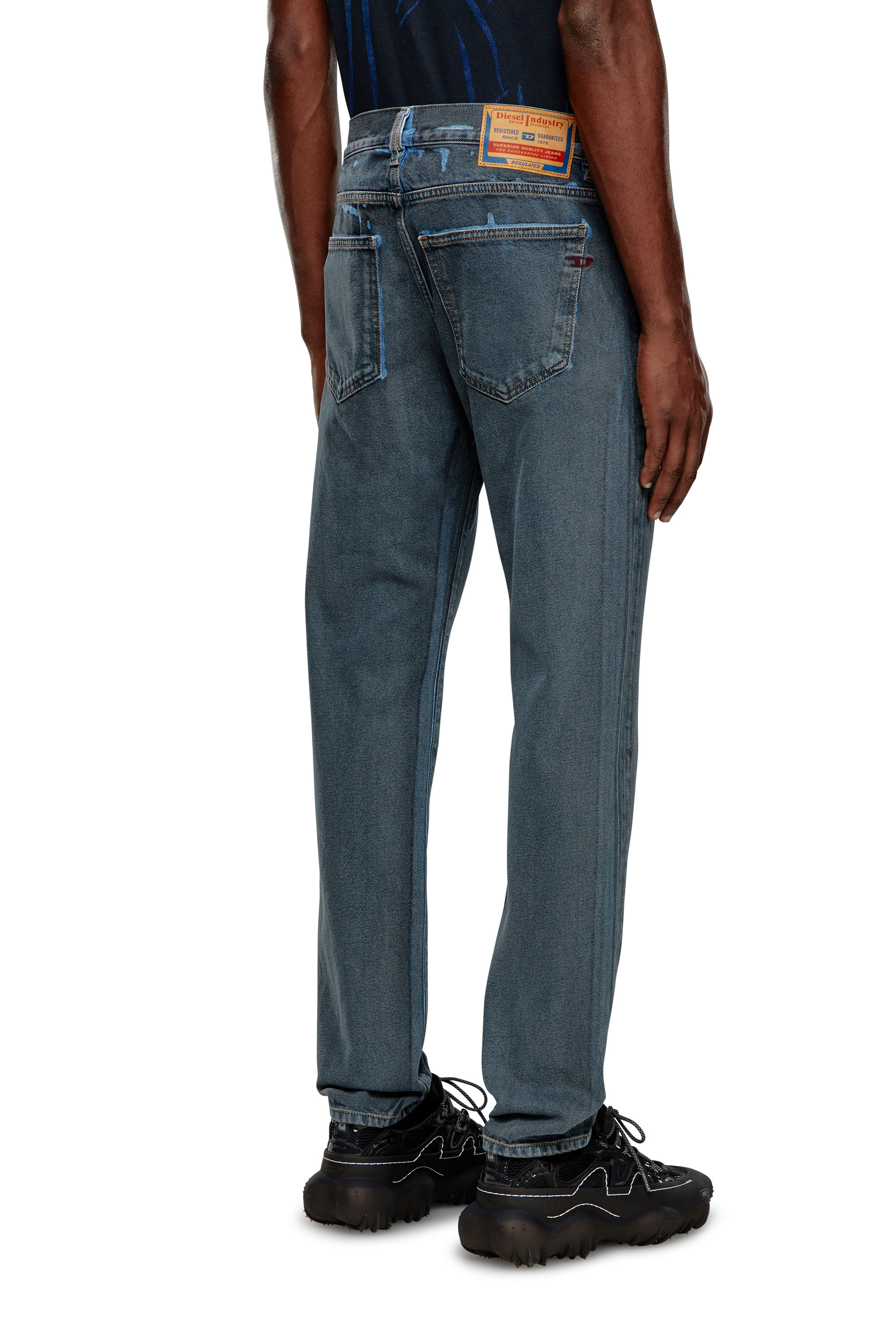 Diesel - Slim Jeans 2019 D-Strukt 09I47, Noir/Gris foncé - Image 2