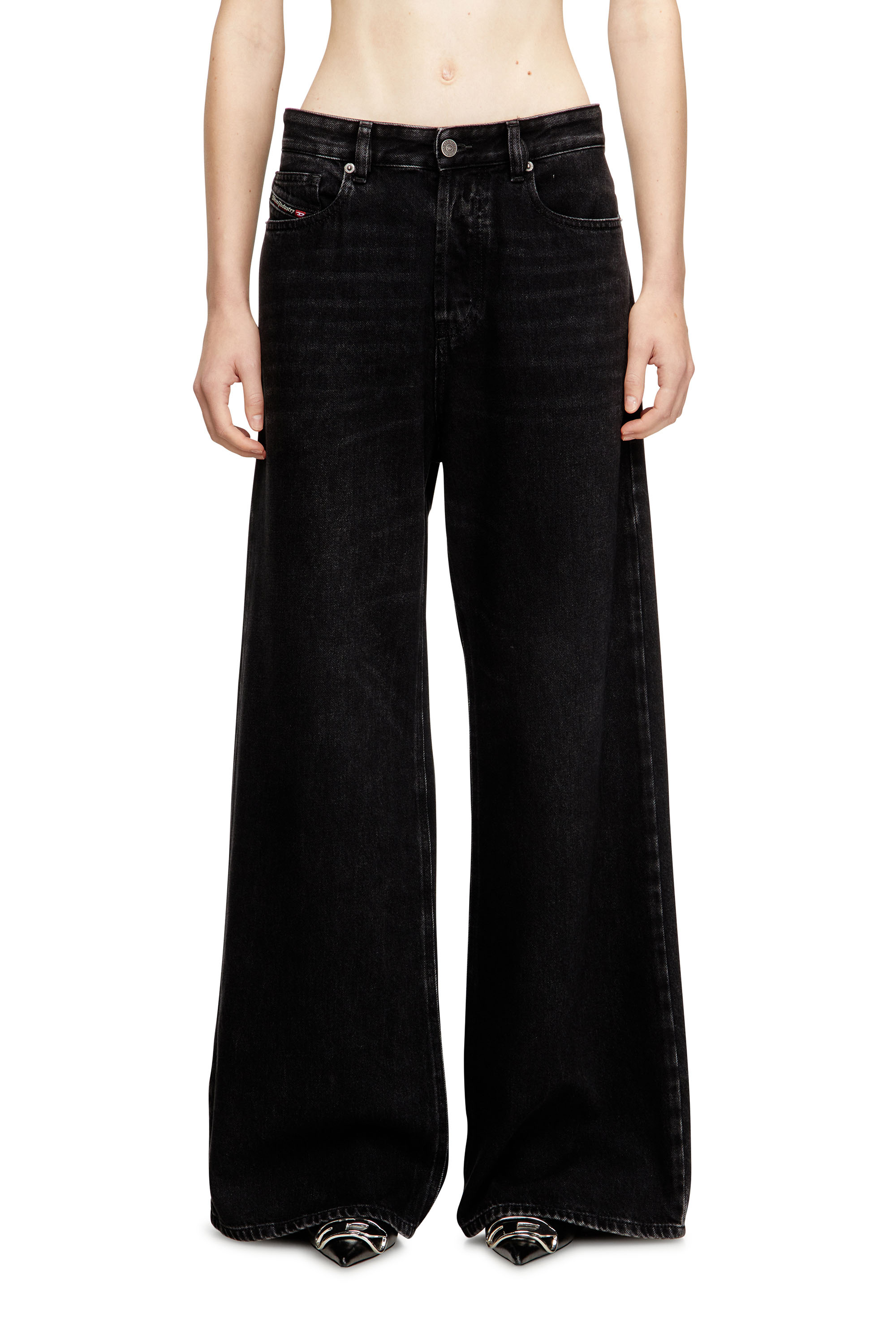 Diesel - Relaxed Jeans 1996 D-Sire 09P09 Femme, Noir/Gris foncé - Image 1