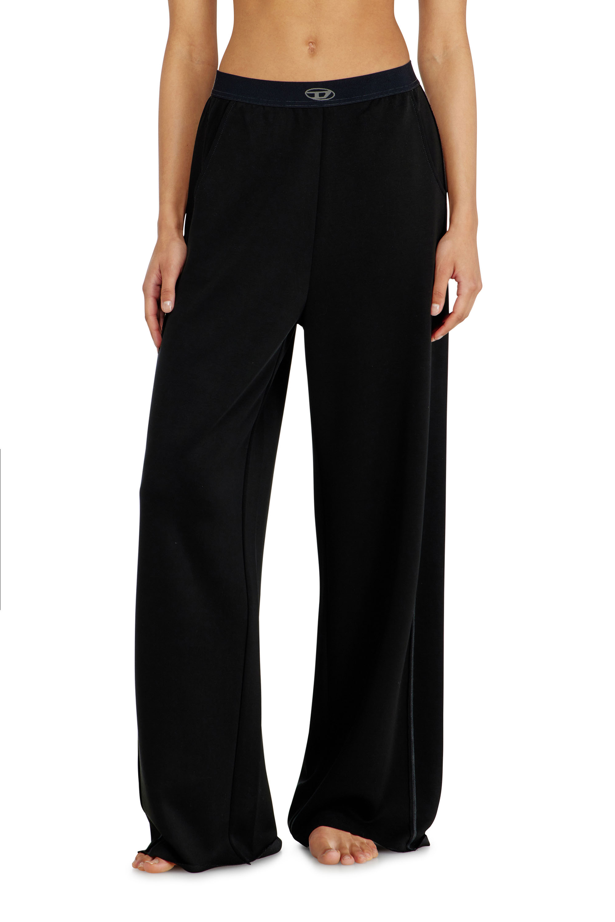 Diesel - ALYSA-UTLT, Pantalon de surv&ecirc;tement en scuba stretch l&eacute;ger Femme in Noir - 2