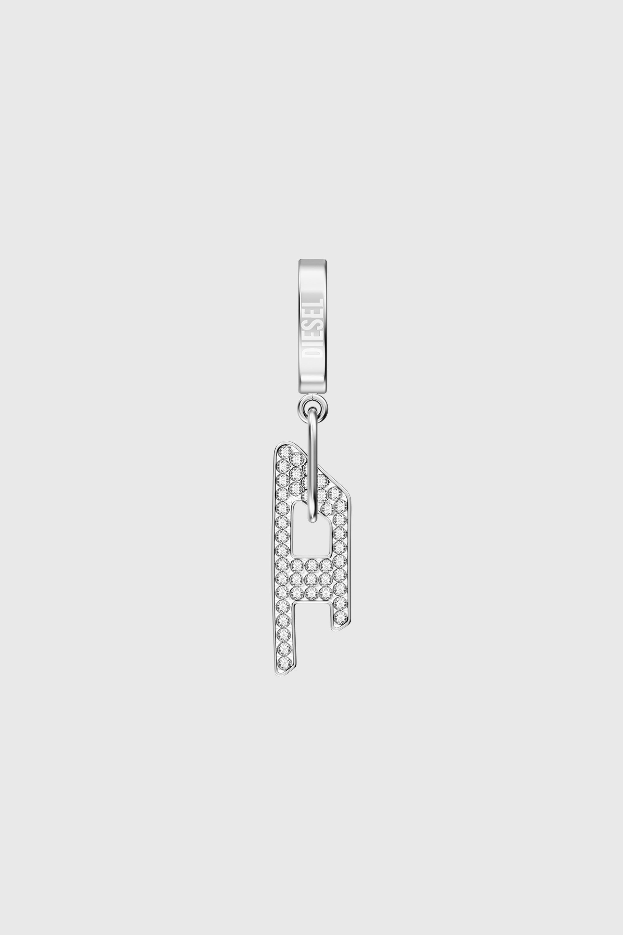 Diesel - DX1706040 JEWELLERY, Boucles d&rsquo;oreilles pendantes en acier inoxydable Mixte in Gris argent&eacute; - 1