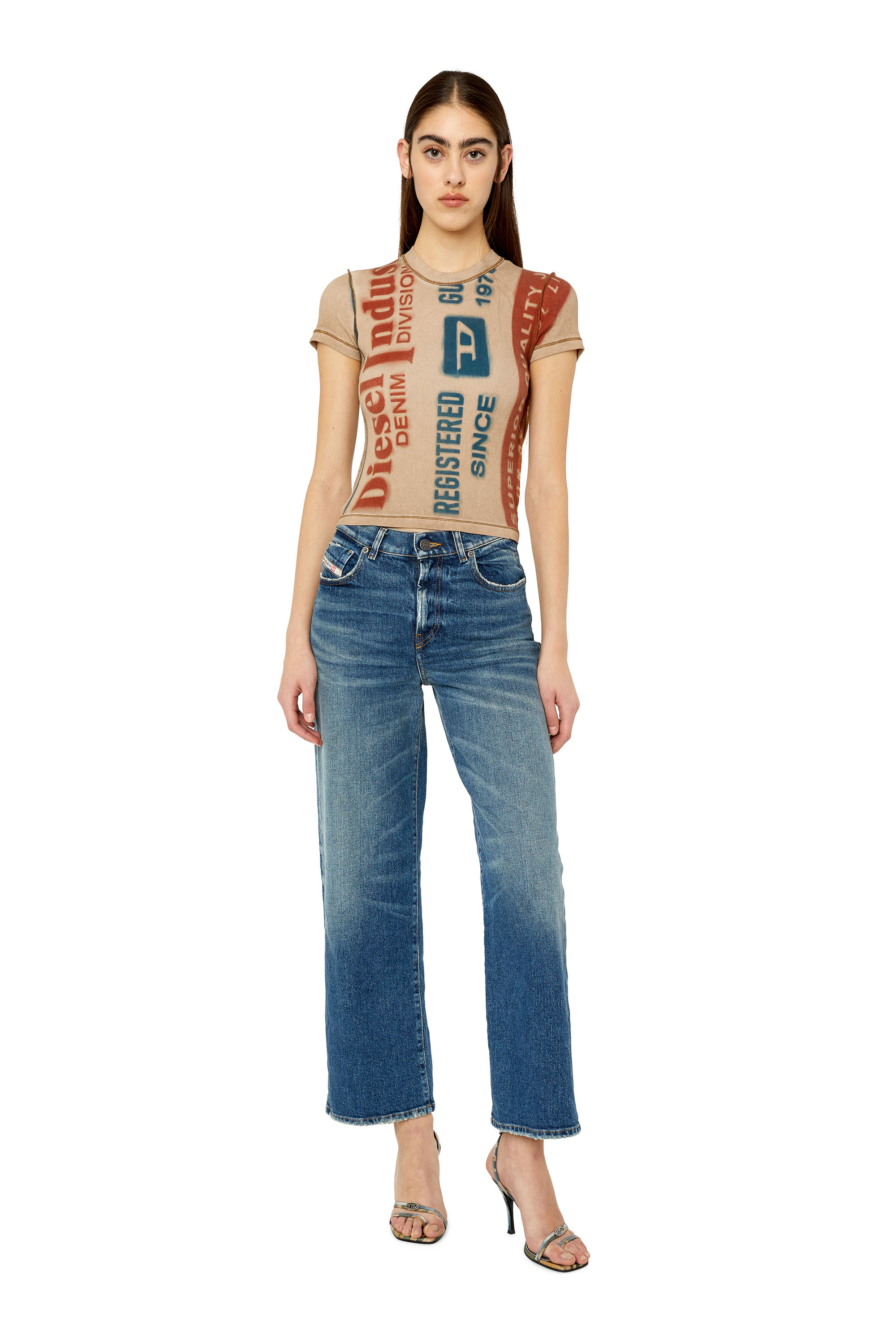 Diesel - 2000 Widee 007L1 Bootcut and Flare Jeans, Bleu moyen - Image 4
