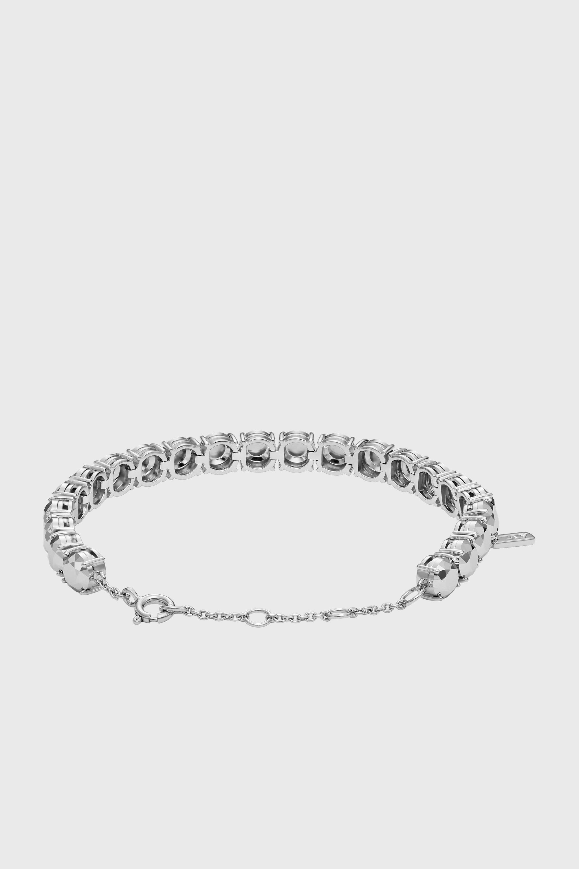 Diesel - DL1354040 STERLING SILVER JEWEL, Bracelet en argent sterling taille diamant Mixte in Gris argent&eacute; - 2