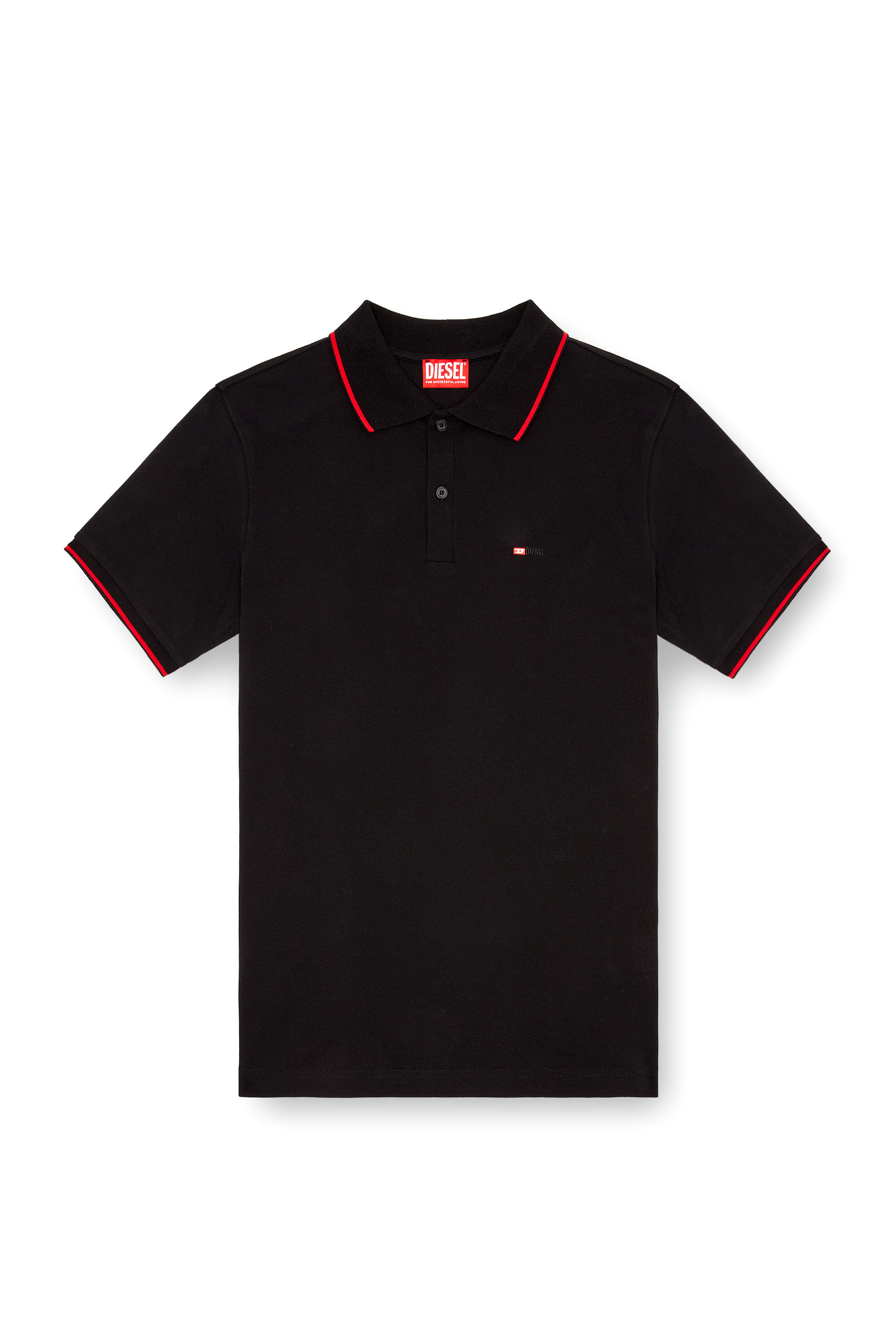 Diesel - T-FERRY-MICRODIV, Man Polo shirt with micro Diesel embroidery in Black - Image 4