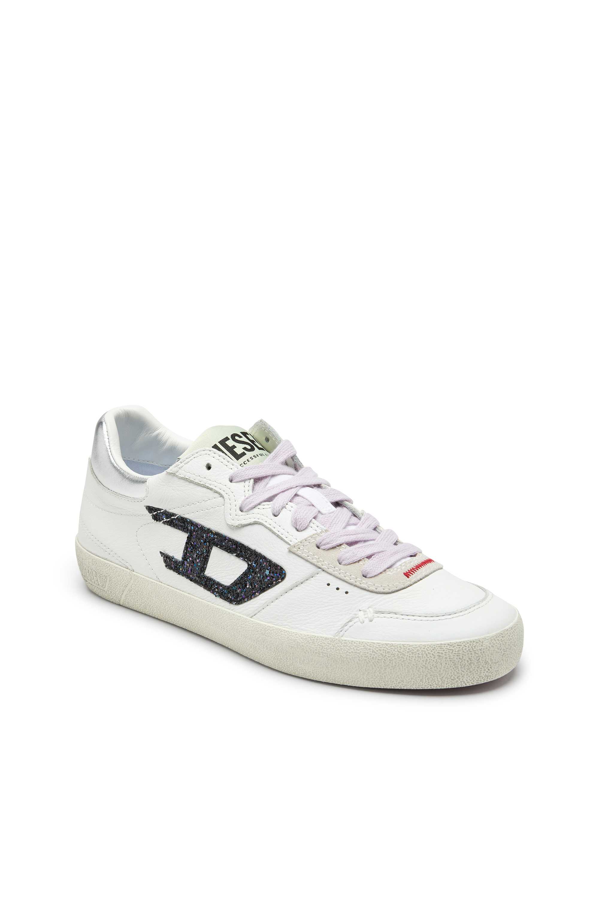 Diesel - S-LEROJI LOW W, S-Leroji-Sneakers en cuir avec logo pailleté Femme in Polychrome - 6