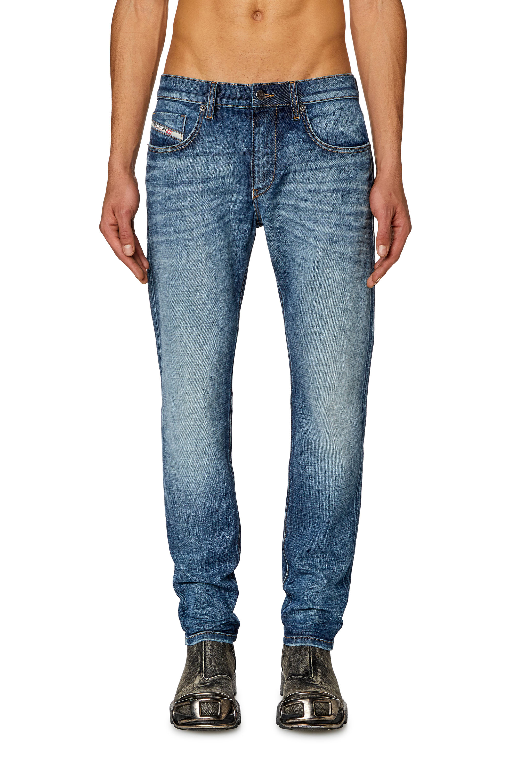 Diesel - Slim Jeans 2019 D-Strukt 0DQAE, Bleu moyen - Image 1